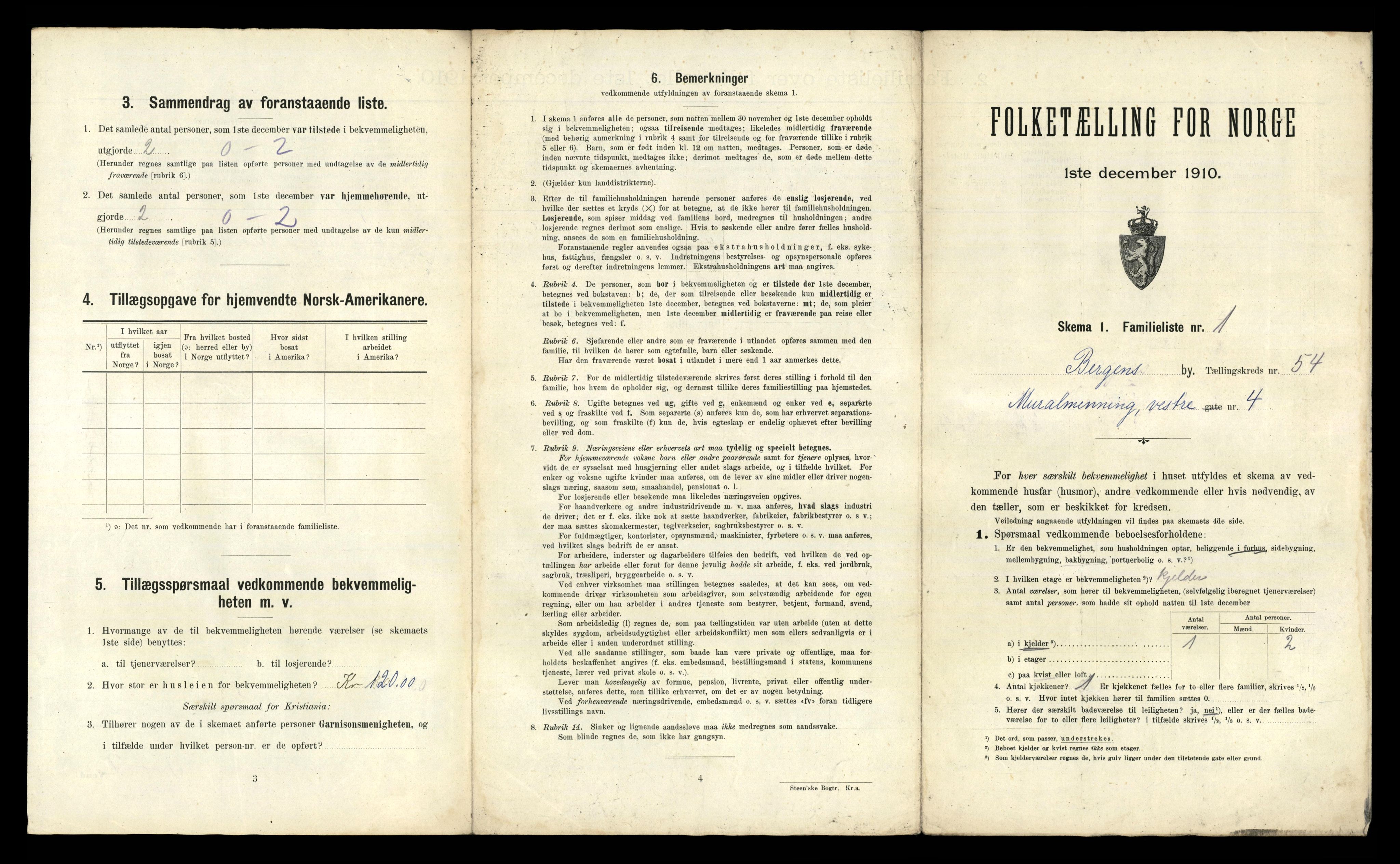 RA, 1910 census for Bergen, 1910, p. 18715