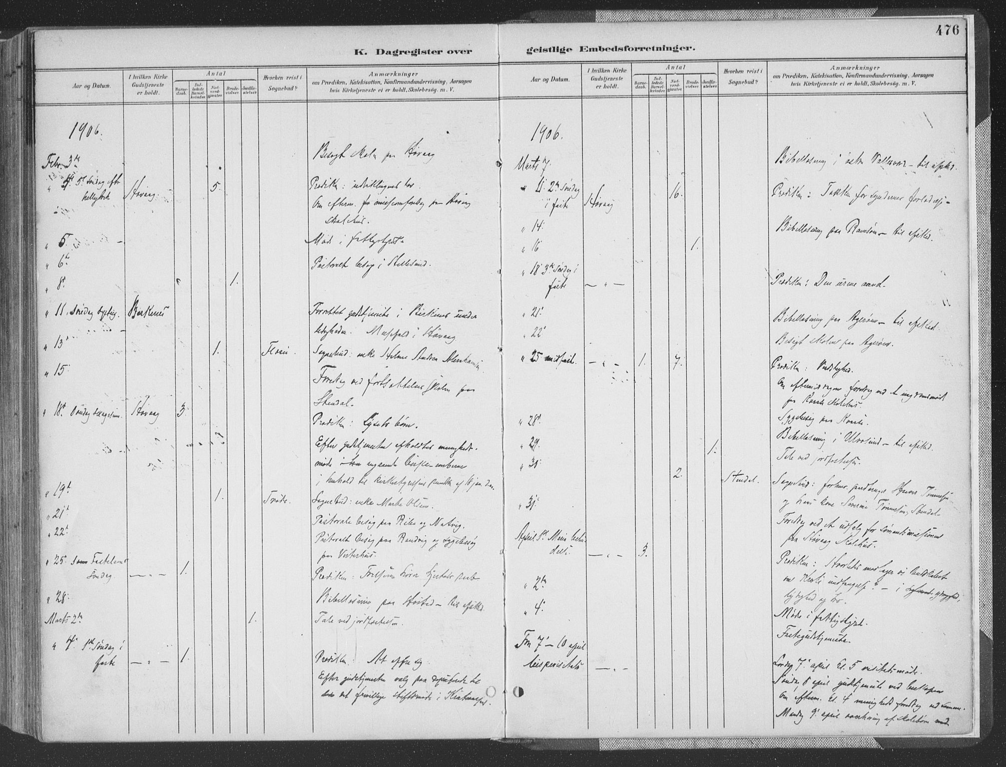 Høvåg sokneprestkontor, AV/SAK-1111-0025/F/Fa/L0006: Parish register (official) no. A 6, 1894-1923, p. 476