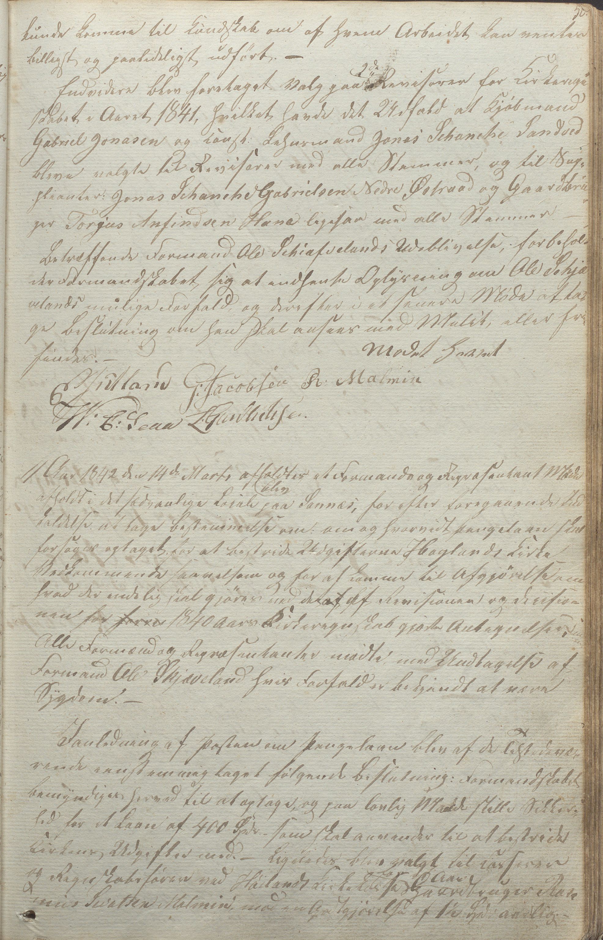 Høyland kommune - Formannskapet, IKAR/K-100046/Aa/L0001: Møtebok, 1837-1867, p. 50a