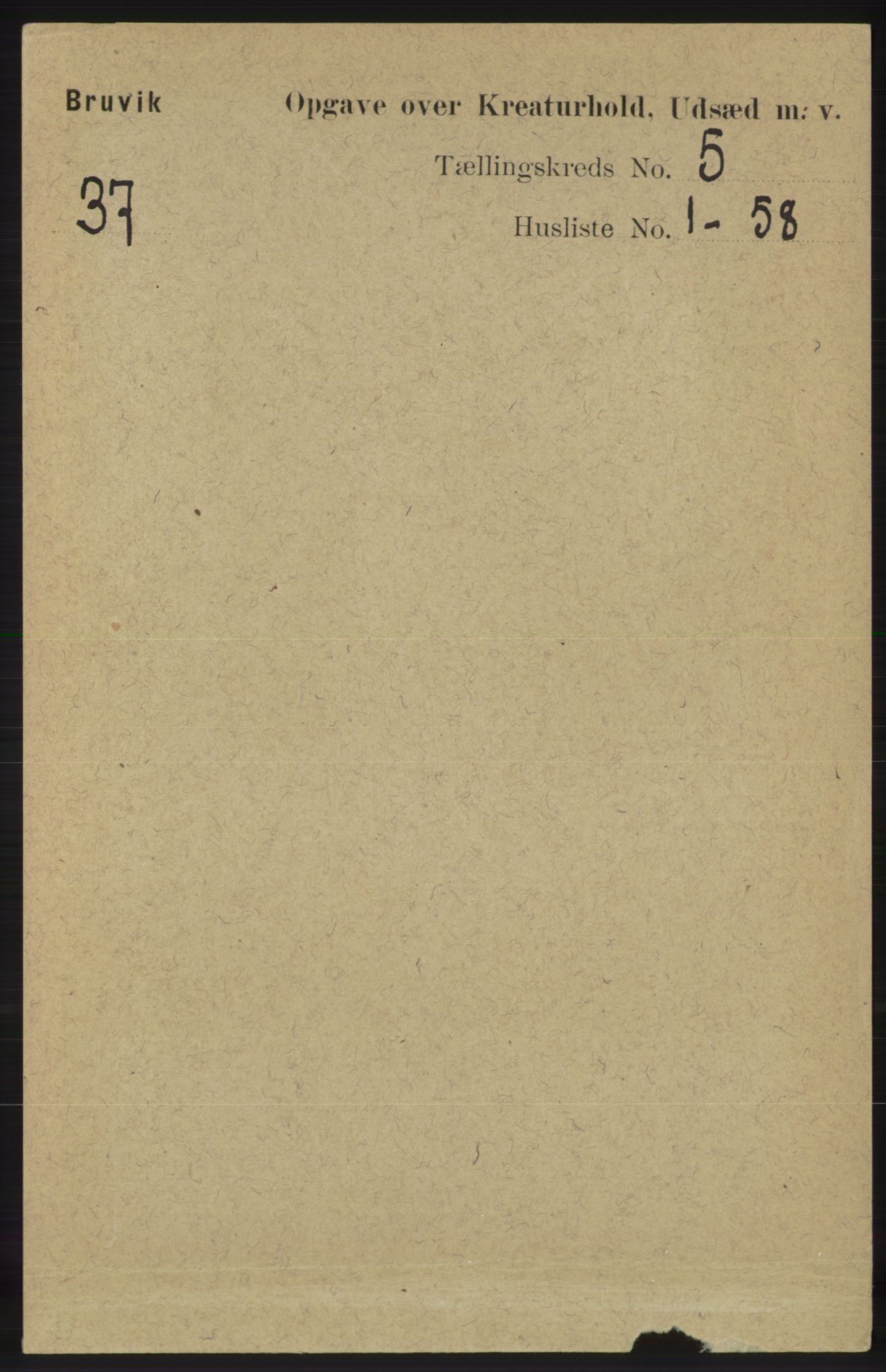 RA, 1891 census for 1251 Bruvik, 1891, p. 4440