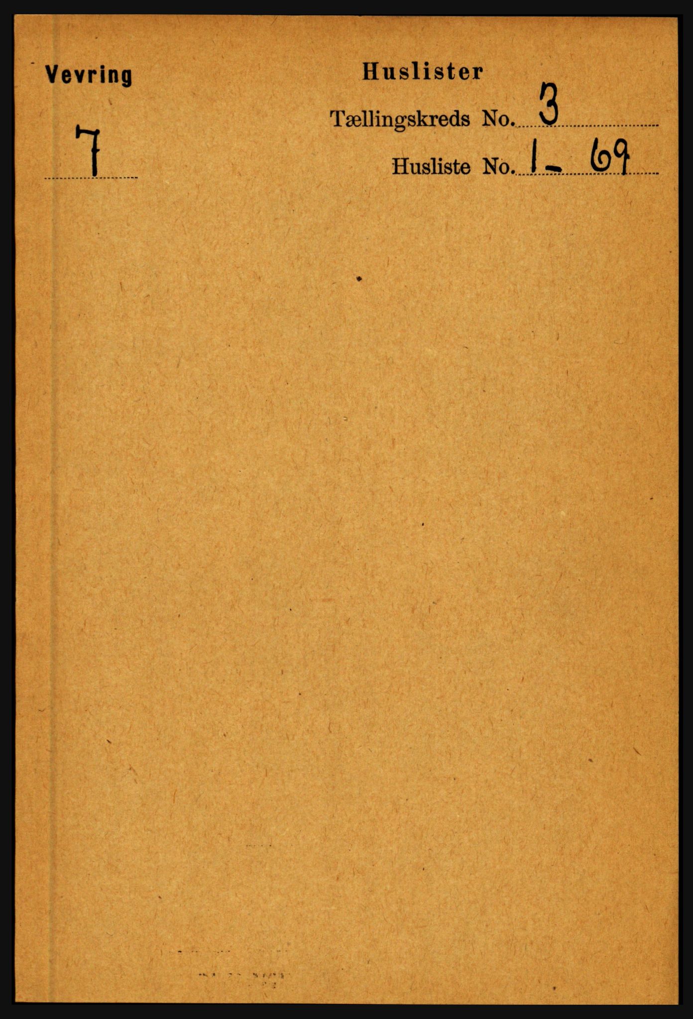 RA, 1891 census for 1434 Vevring, 1891, p. 723