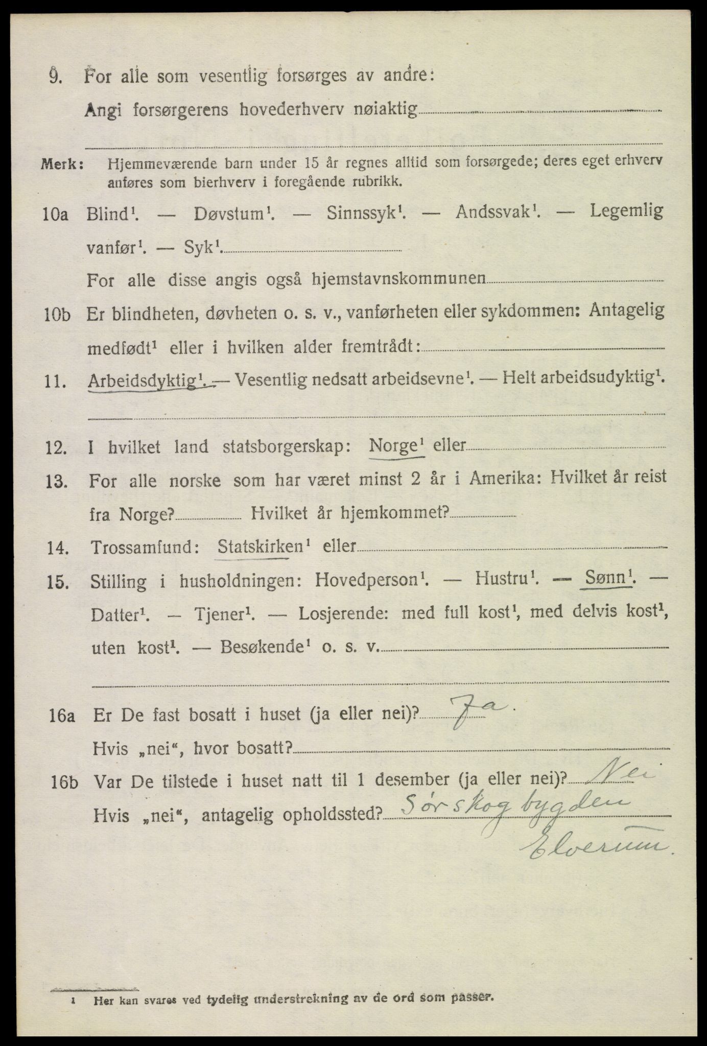 SAH, 1920 census for Løten, 1920, p. 7310