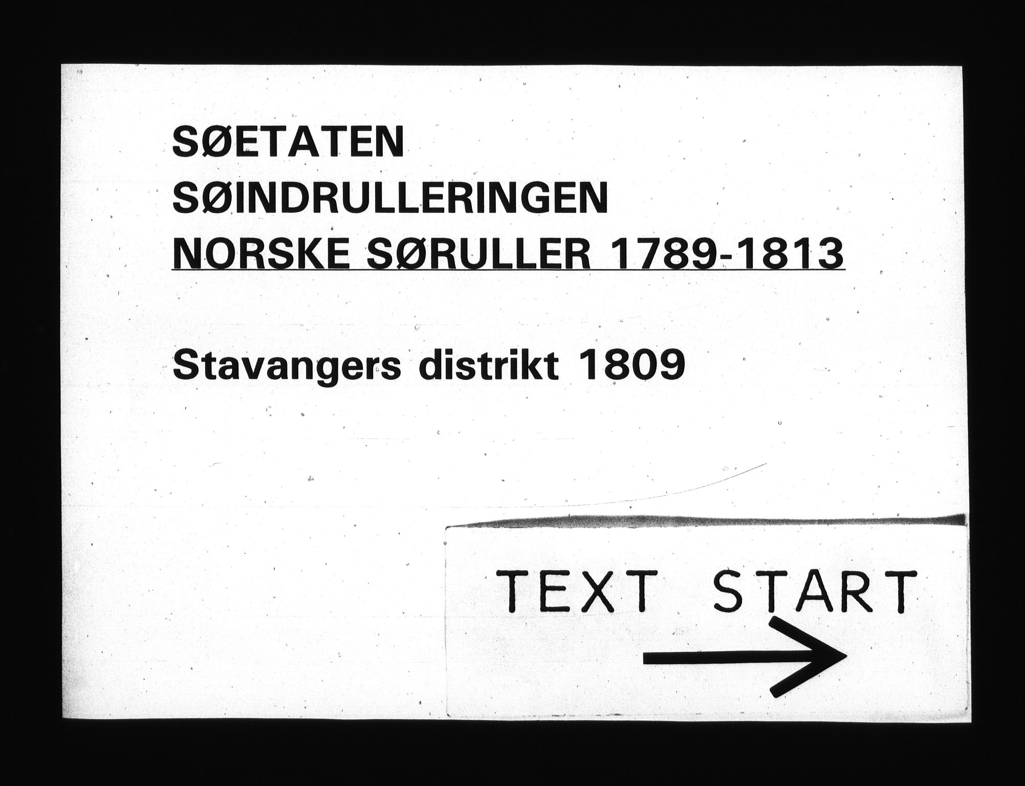 Sjøetaten, RA/EA-3110/F/L0294: Stavanger distrikt, bind 1, 1809