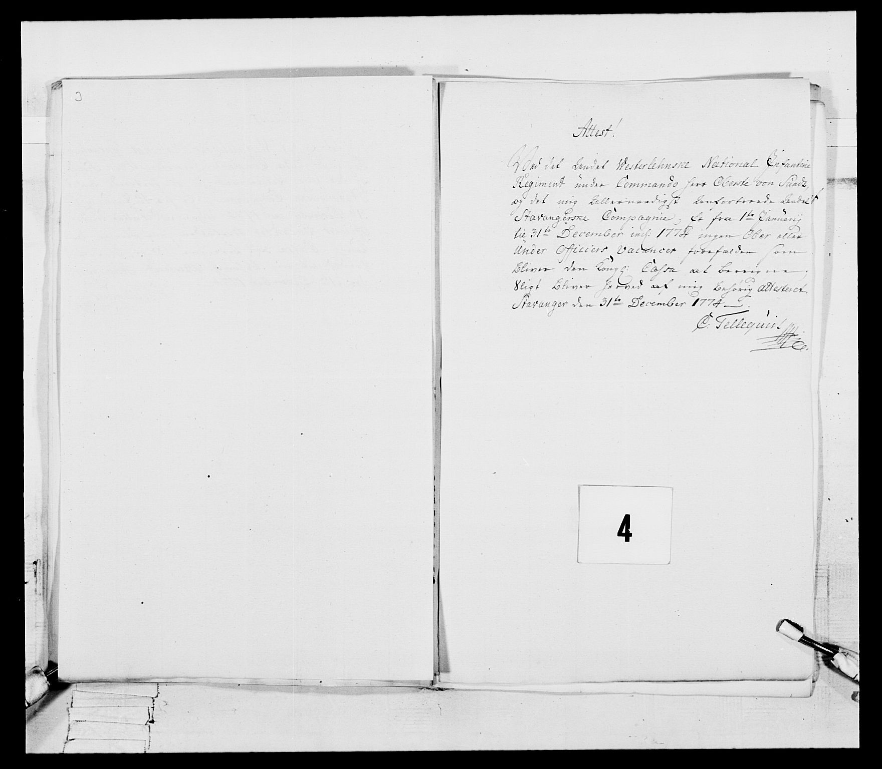 Generalitets- og kommissariatskollegiet, Det kongelige norske kommissariatskollegium, AV/RA-EA-5420/E/Eh/L0106: 2. Vesterlenske nasjonale infanteriregiment, 1774-1780, p. 22