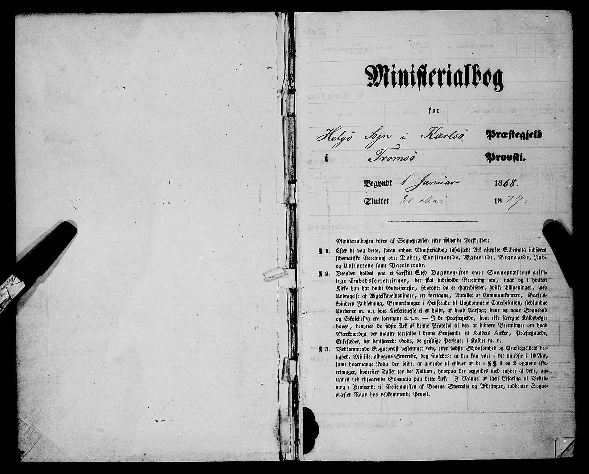 Karlsøy sokneprestembete, AV/SATØ-S-1299/H/Ha/Haa/L0010kirke: Parish register (official) no. 10, 1867-1878