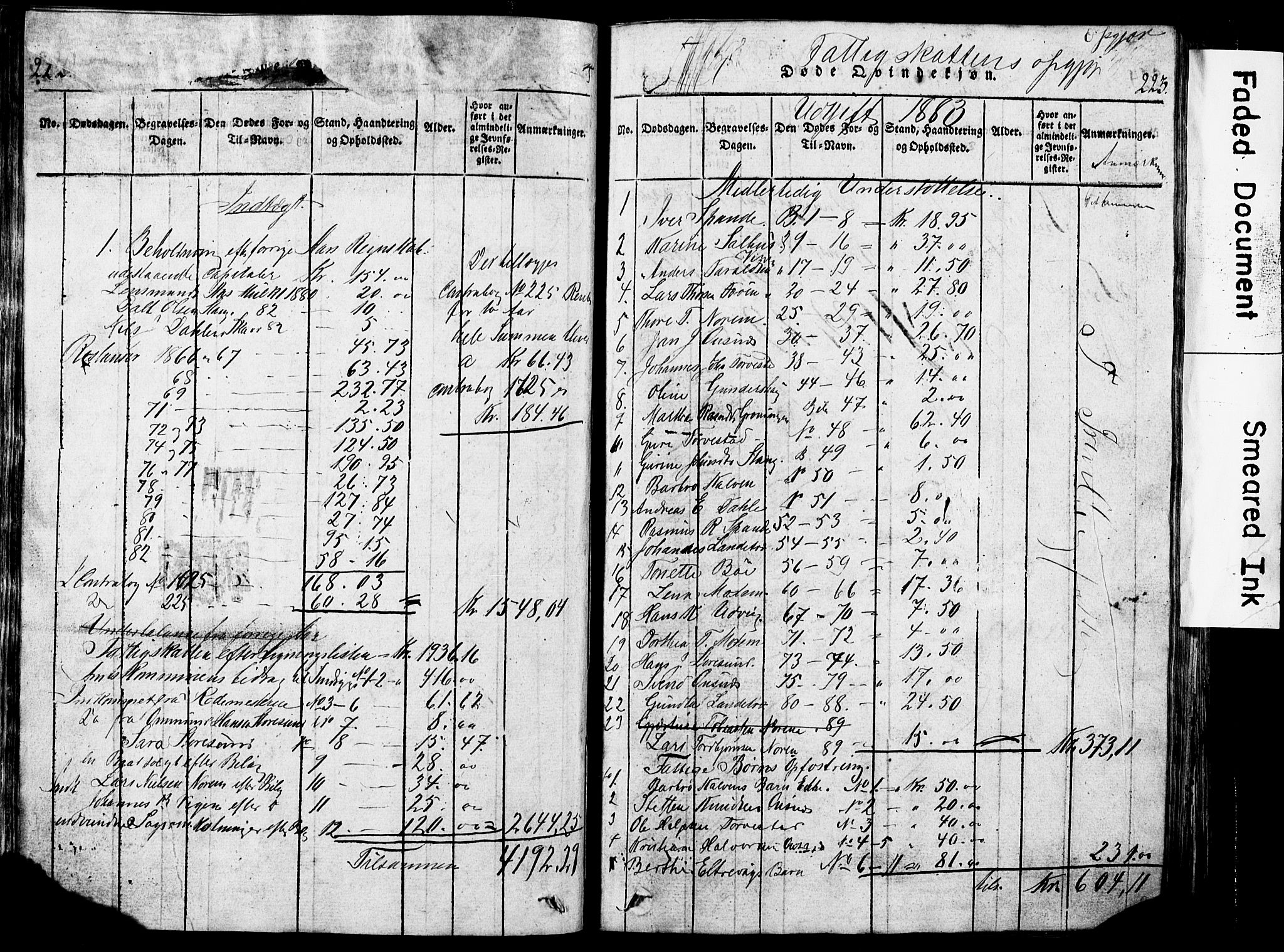 Torvastad sokneprestkontor, SAST/A -101857/H/Ha/Hab/L0002: Parish register (copy) no. B 2, 1817-1834, p. 222-223
