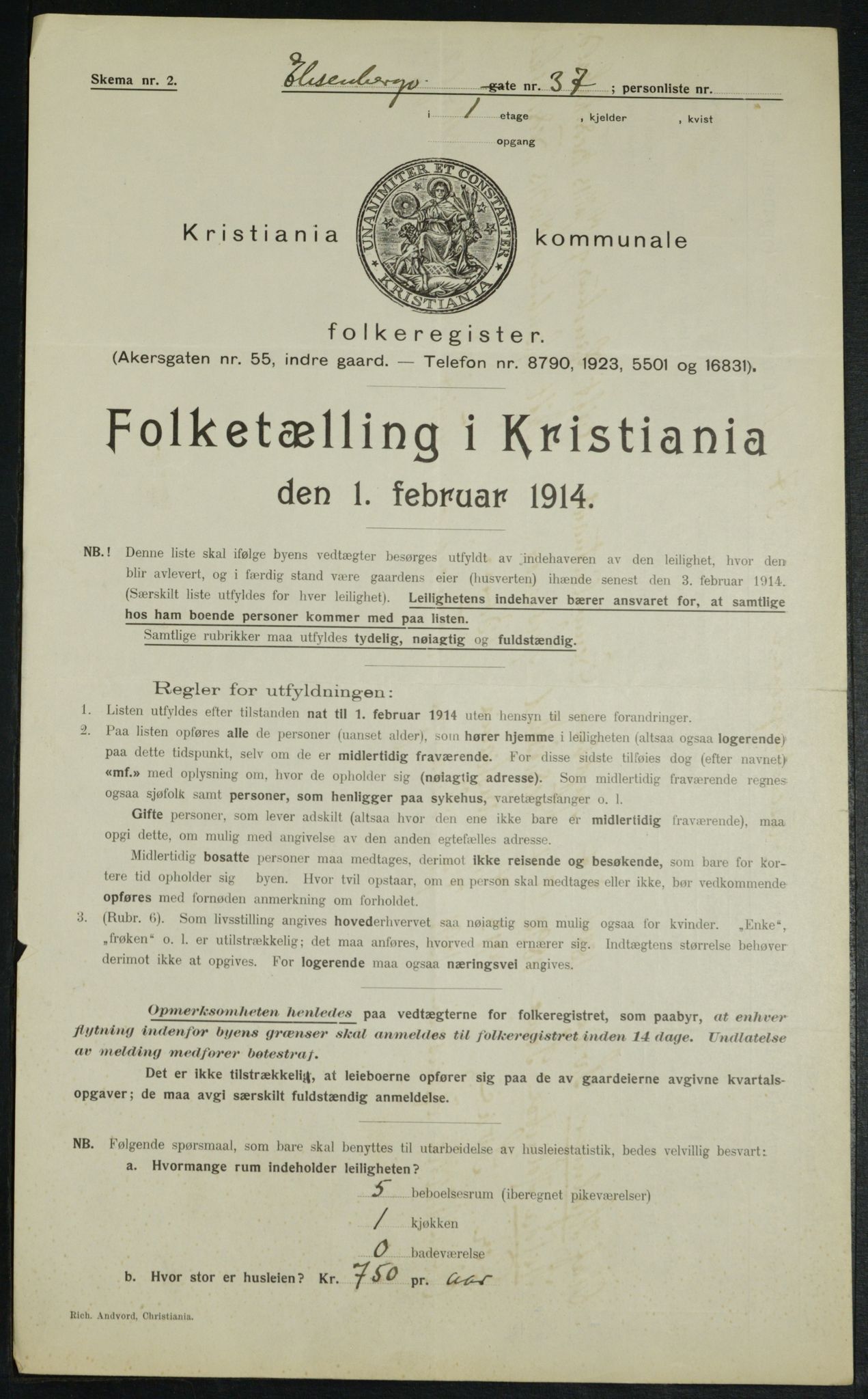 OBA, Municipal Census 1914 for Kristiania, 1914, p. 21031