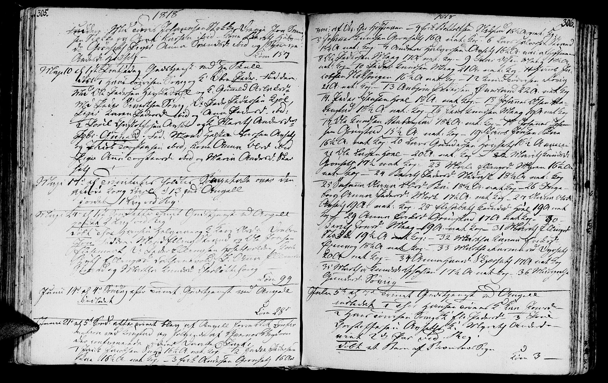 Ministerialprotokoller, klokkerbøker og fødselsregistre - Møre og Romsdal, AV/SAT-A-1454/568/L0799: Parish register (official) no. 568A08, 1780-1819, p. 305-306