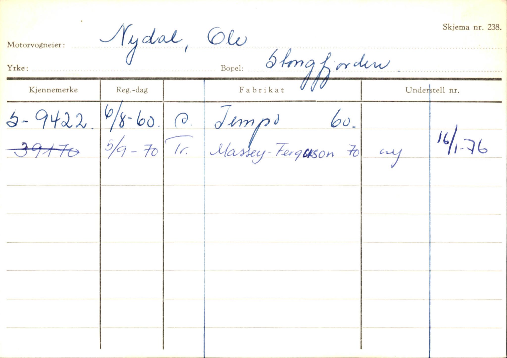 Statens vegvesen, Sogn og Fjordane vegkontor, AV/SAB-A-5301/4/F/L0132: Eigarregister Askvoll A-Å. Balestrand A-Å, 1945-1975, p. 932