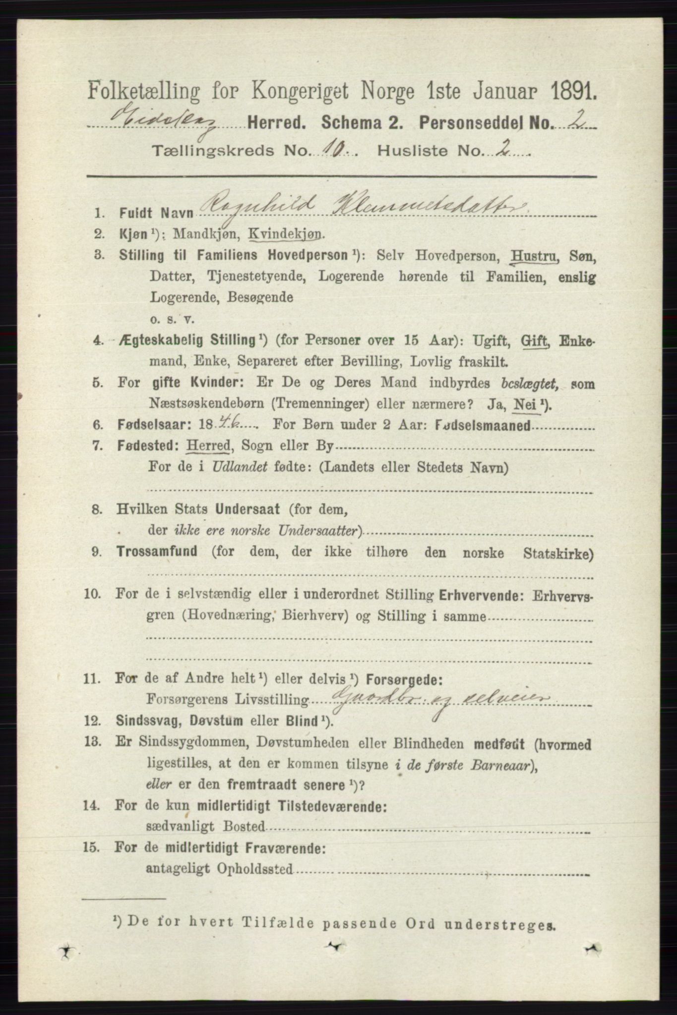 RA, 1891 census for 0420 Eidskog, 1891, p. 6129