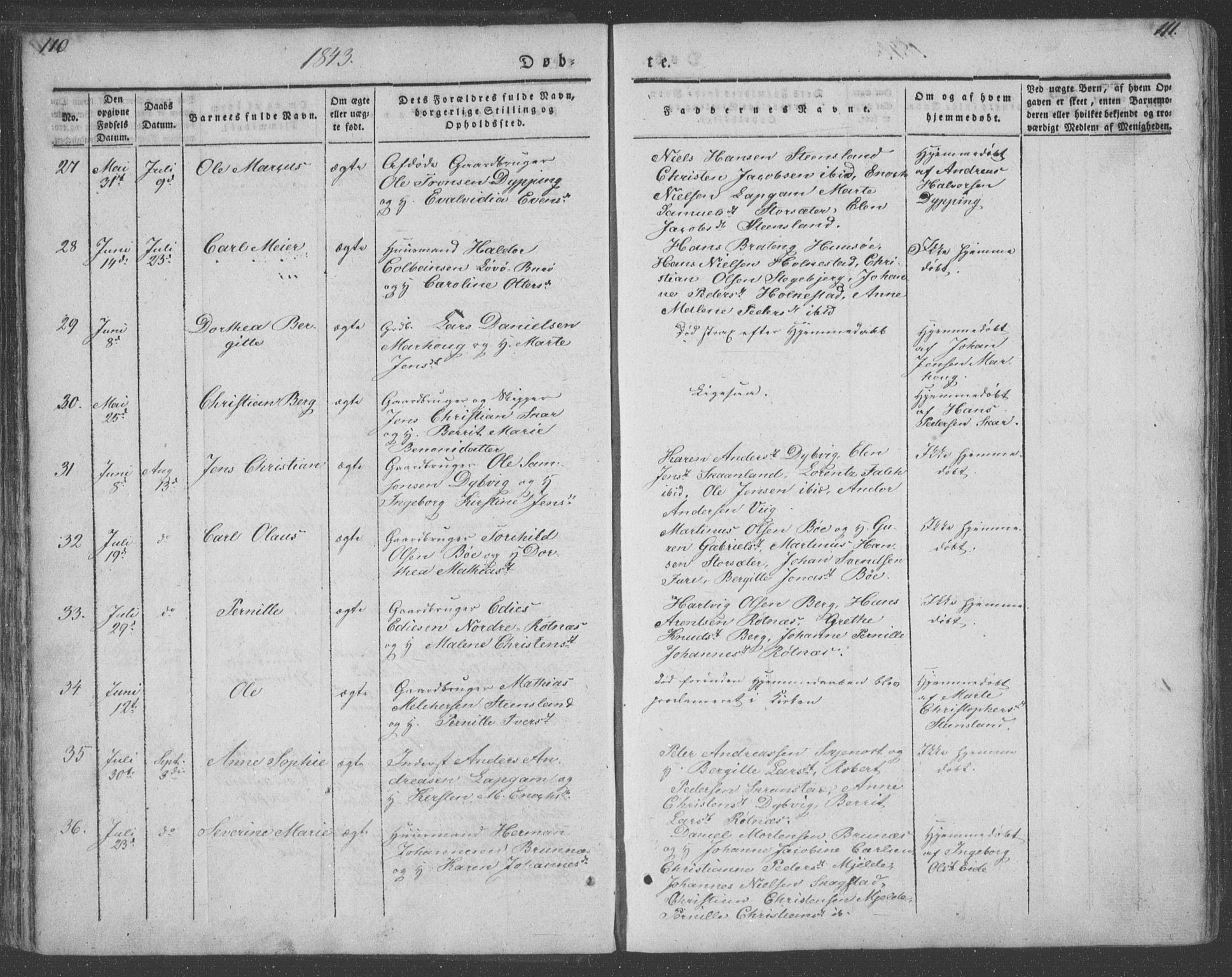 Ministerialprotokoller, klokkerbøker og fødselsregistre - Nordland, AV/SAT-A-1459/855/L0799: Parish register (official) no. 855A07, 1834-1852, p. 110-111