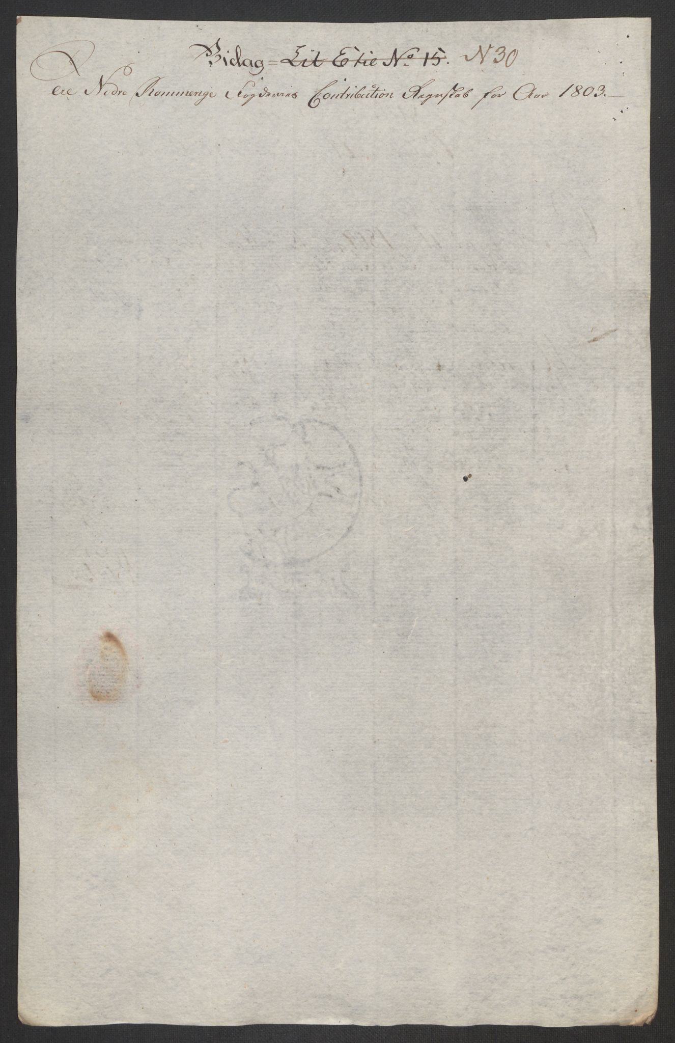 Rentekammeret inntil 1814, Reviderte regnskaper, Fogderegnskap, RA/EA-4092/R11/L0679: Fogderegnskap Nedre Romerike, 1803, p. 122