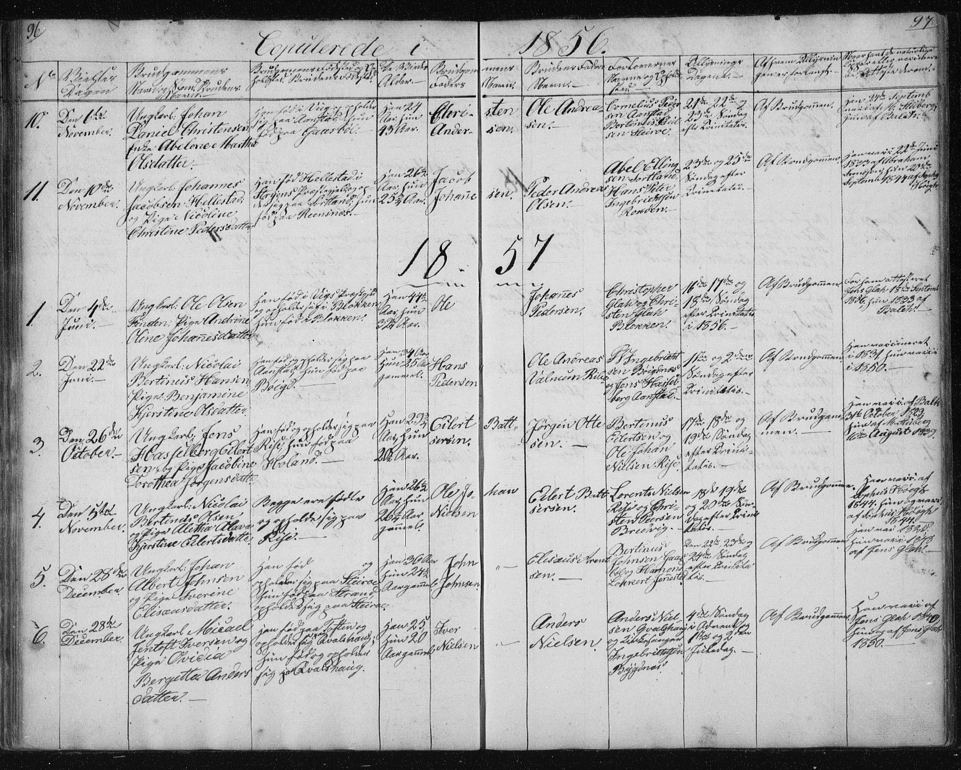 Ministerialprotokoller, klokkerbøker og fødselsregistre - Nordland, SAT/A-1459/895/L1379: Parish register (copy) no. 895C01, 1842-1858, p. 96-97