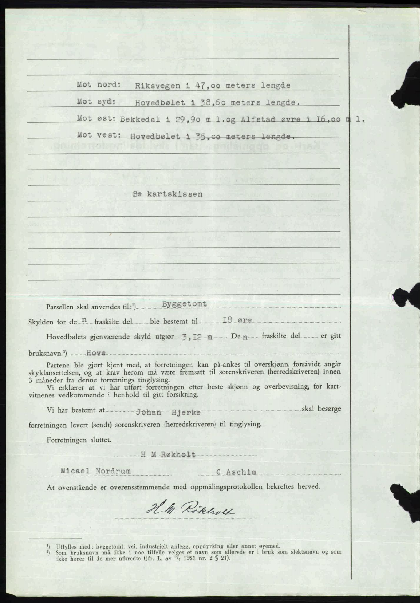 Toten tingrett, SAH/TING-006/H/Hb/Hbc/L0013: Mortgage book no. Hbc-13, 1945-1945, Diary no: : 90/1945