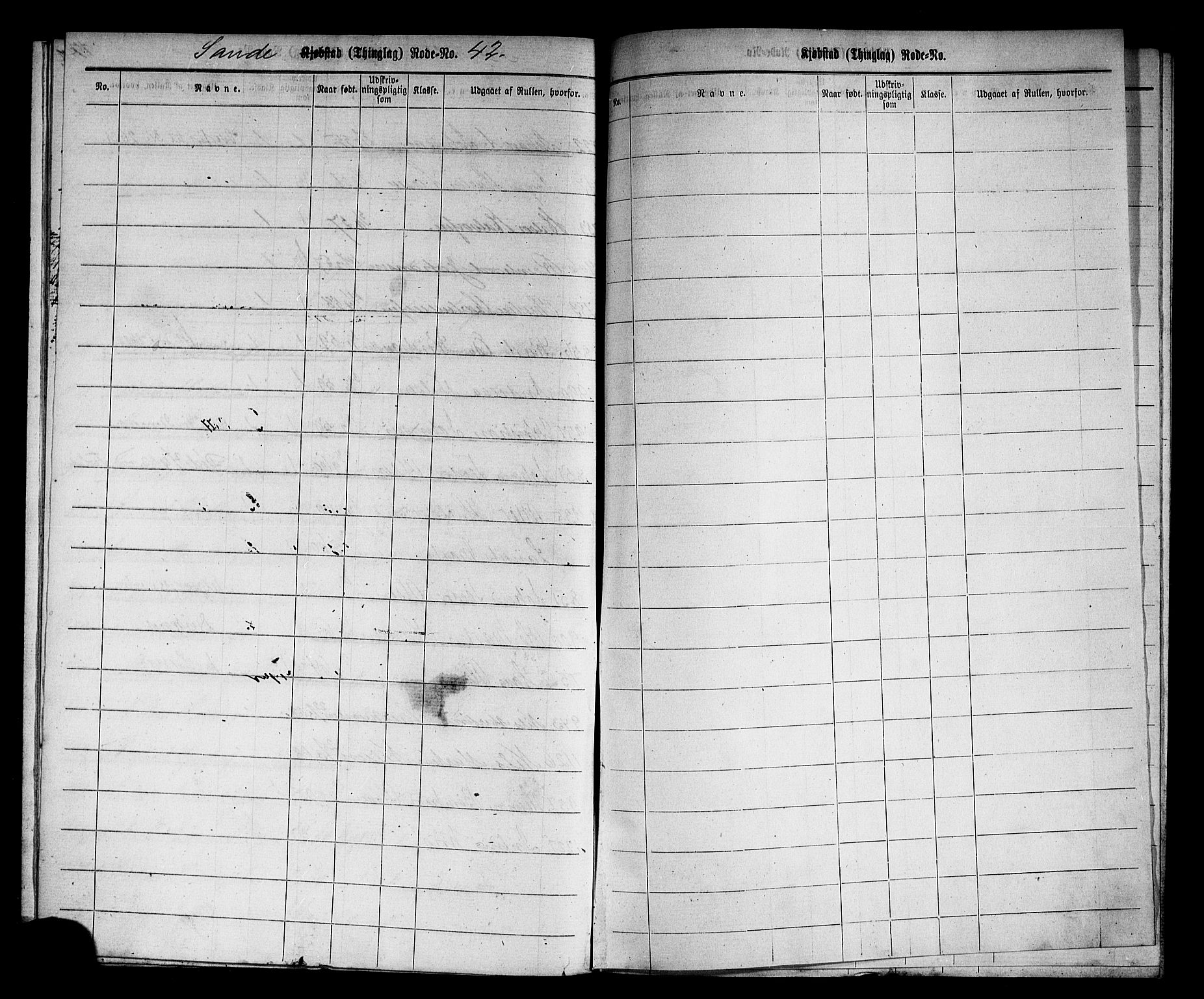 Holmestrand innrulleringskontor, SAKO/A-1151/G/Gb/L0002: Utskrivningsregisterrulle, 1870-1890, p. 24