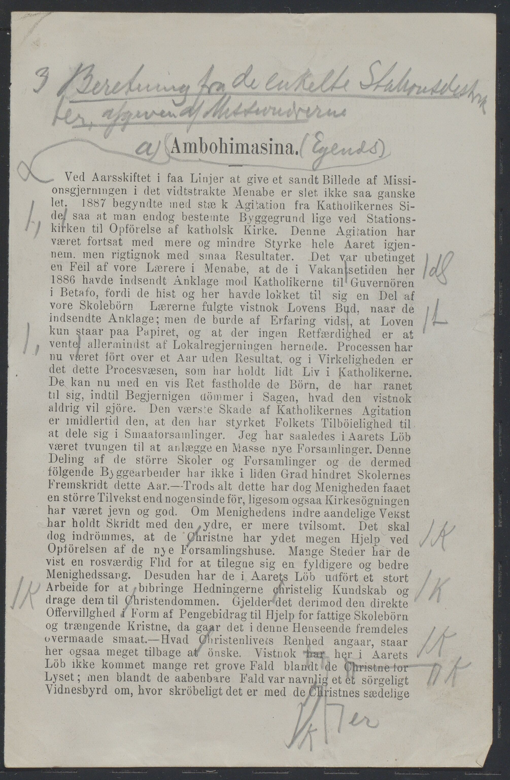 Det Norske Misjonsselskap - hovedadministrasjonen, VID/MA-A-1045/D/Da/Daa/L0037/0006: Konferansereferat og årsberetninger / Konferansereferat fra Madagaskar Innland., 1888