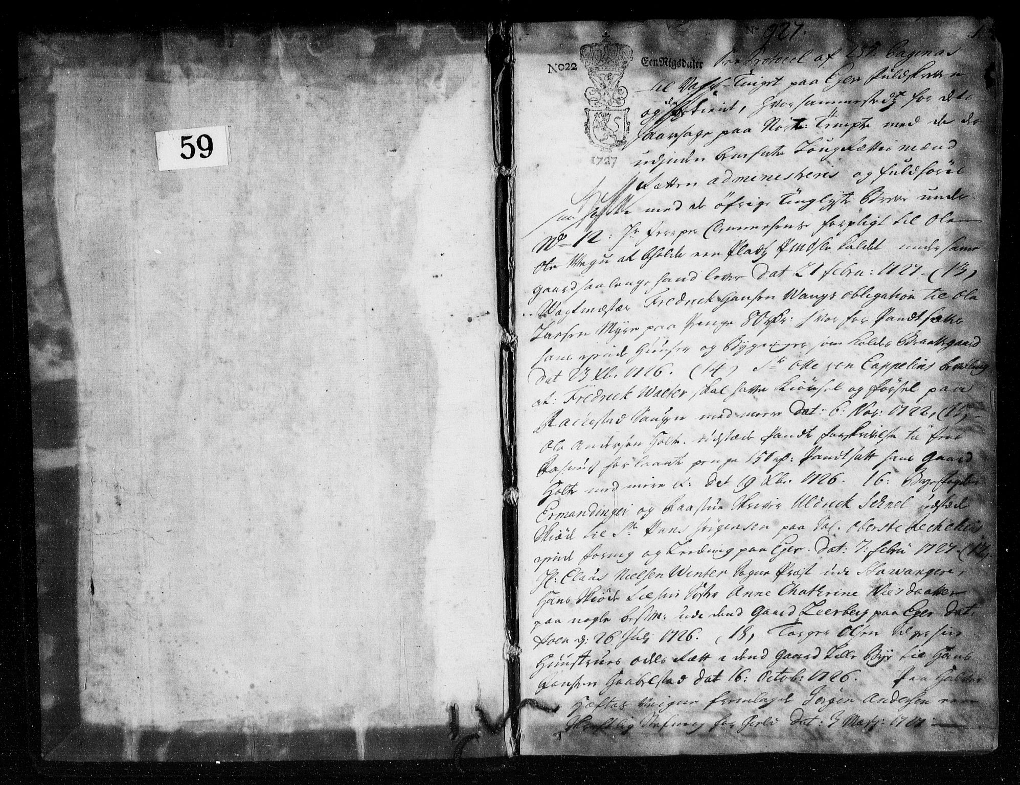 Eiker, Modum og Sigdal sorenskriveri, AV/SAKO-A-123/F/Fa/Faa/L0067: Tingbok, 1727-1728, p. 1