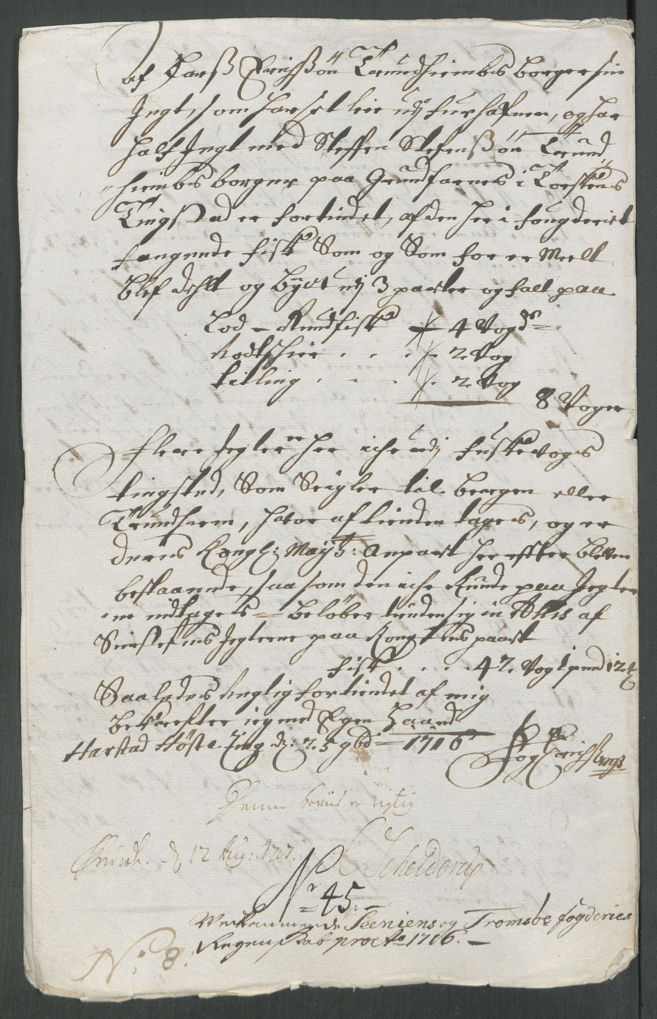 Rentekammeret inntil 1814, Reviderte regnskaper, Fogderegnskap, AV/RA-EA-4092/R68/L4762: Fogderegnskap Senja og Troms, 1716, p. 271