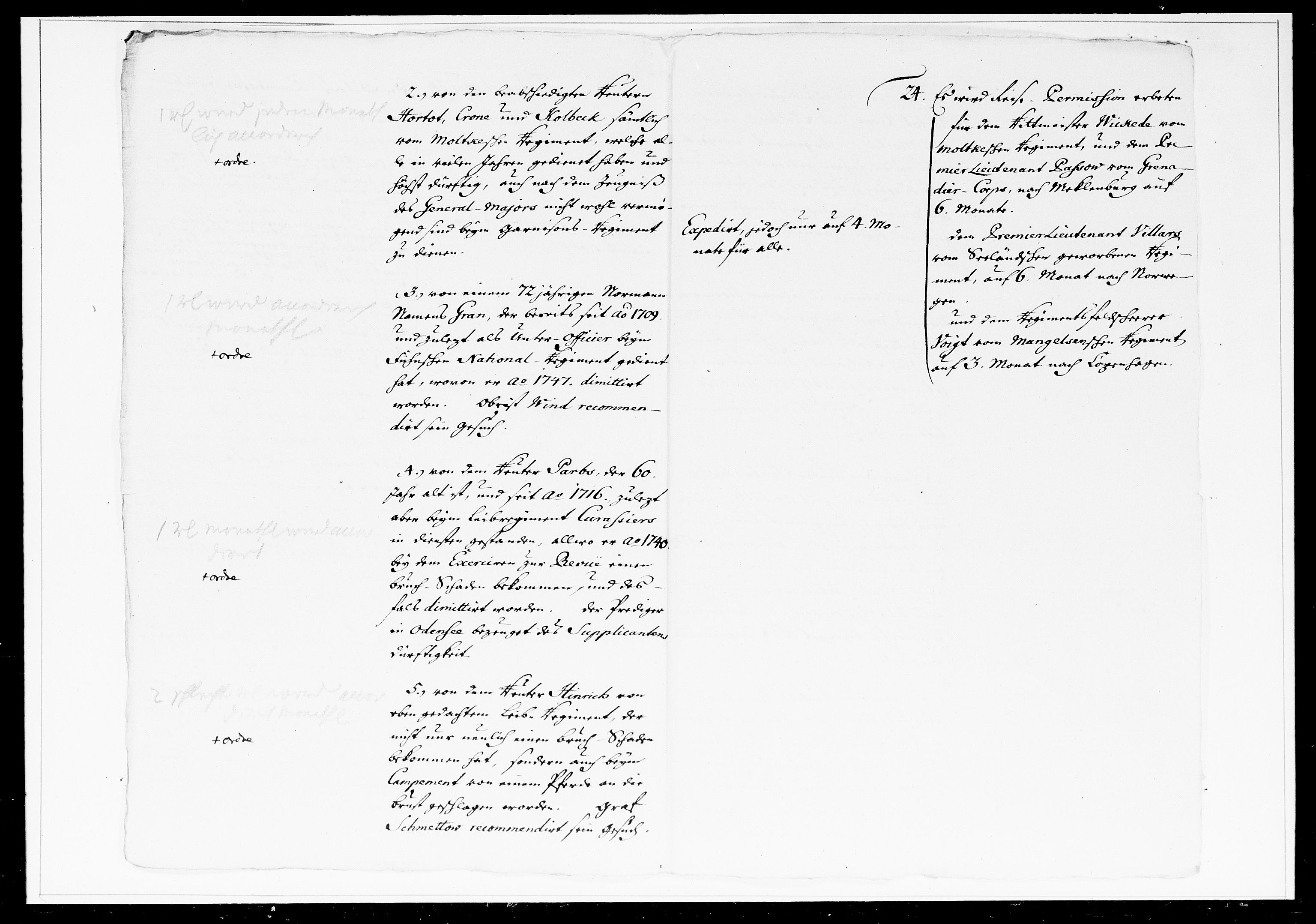 Krigskollegiet, Krigskancelliet, DRA/A-0006/-/1248-1258: Refererede sager, 1754, p. 306