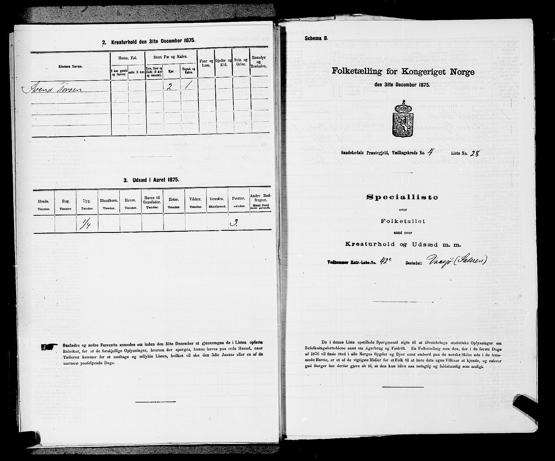 SAKO, 1875 census for 0816P Sannidal, 1875, p. 306