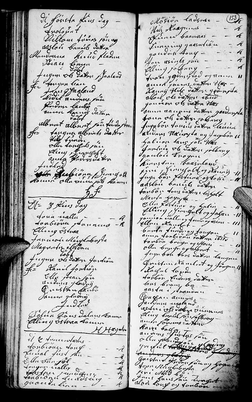 Holt sokneprestkontor, SAK/1111-0021/F/Fb/L0004: Parish register (copy) no. B 4, 1730-1746, p. 153