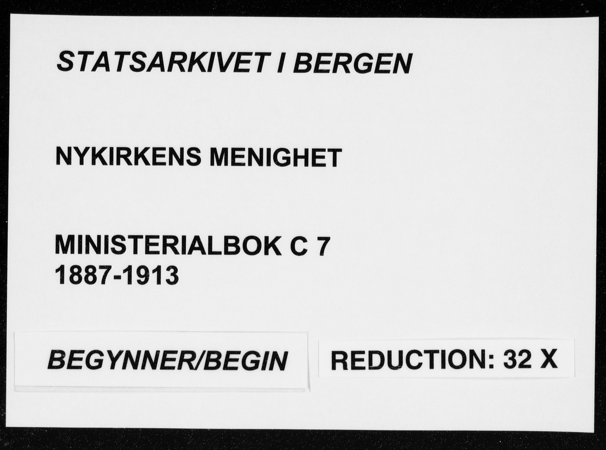 Nykirken Sokneprestembete, AV/SAB-A-77101/H/Haa/L0028: Parish register (official) no. C 7, 1887-1913