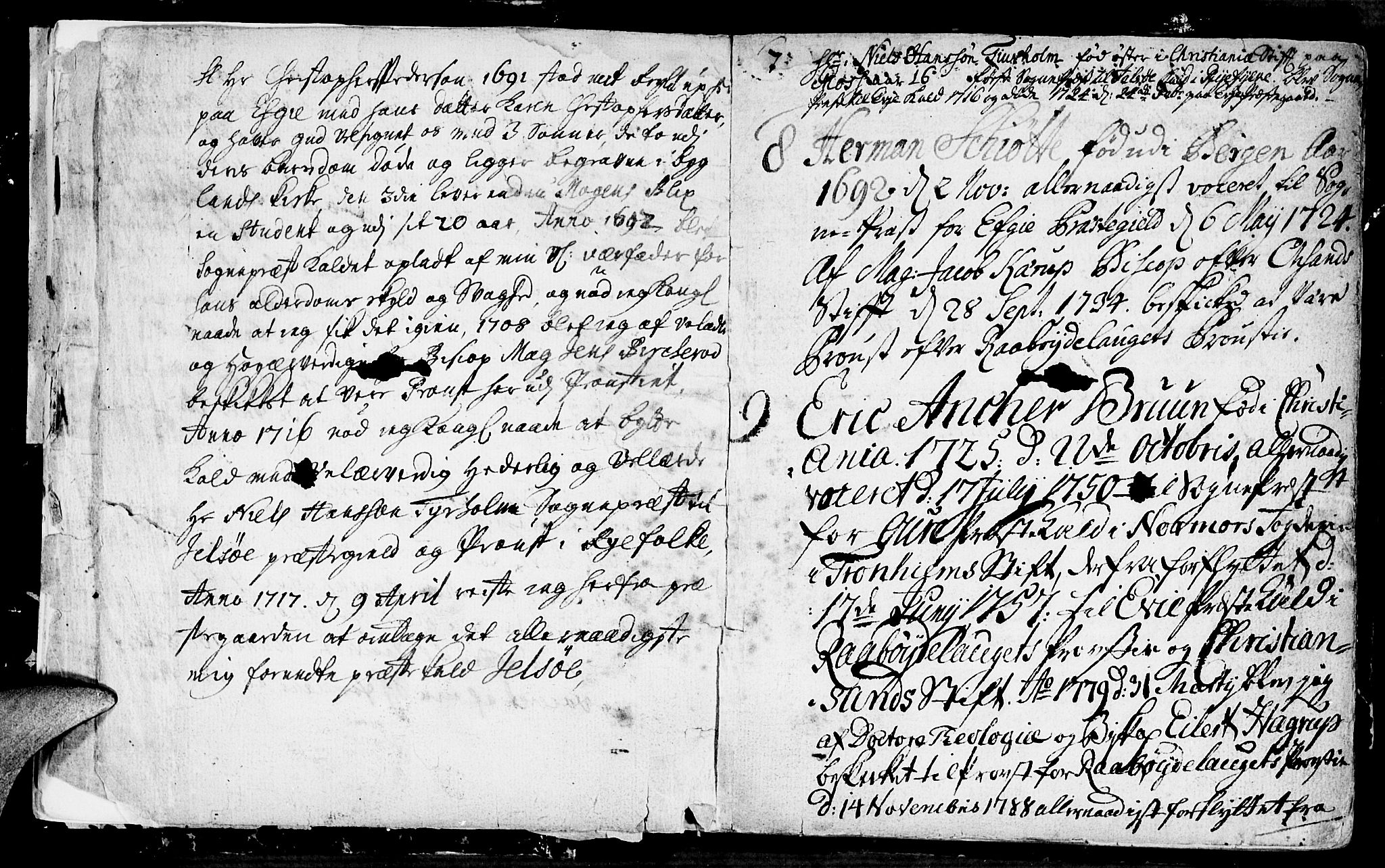 Evje sokneprestkontor, AV/SAK-1111-0008/F/Fa/Faa/L0001: Parish register (official) no. A 1, 1705-1760, p. 3