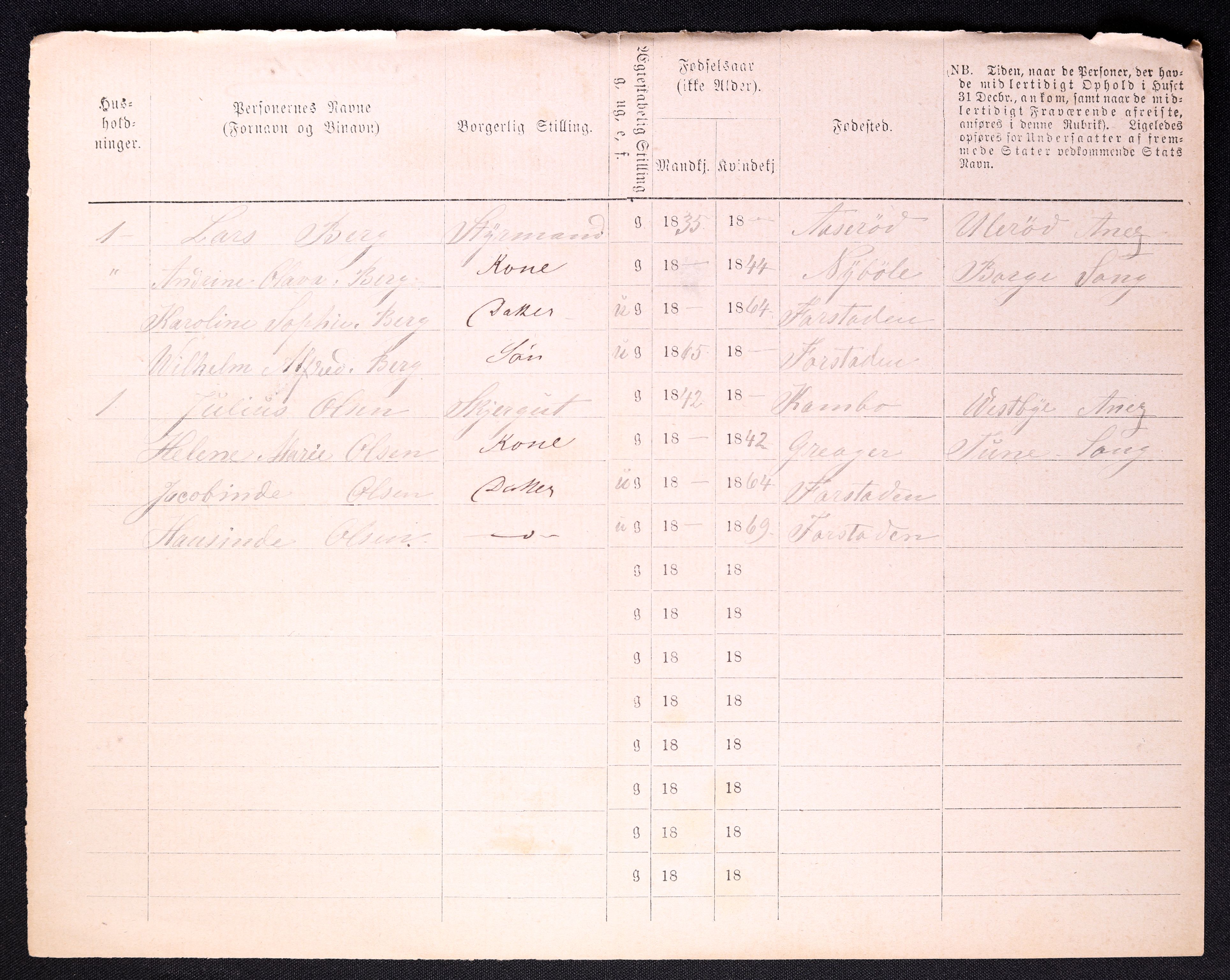 RA, 1870 census for 0103 Fredrikstad, 1870, p. 1428