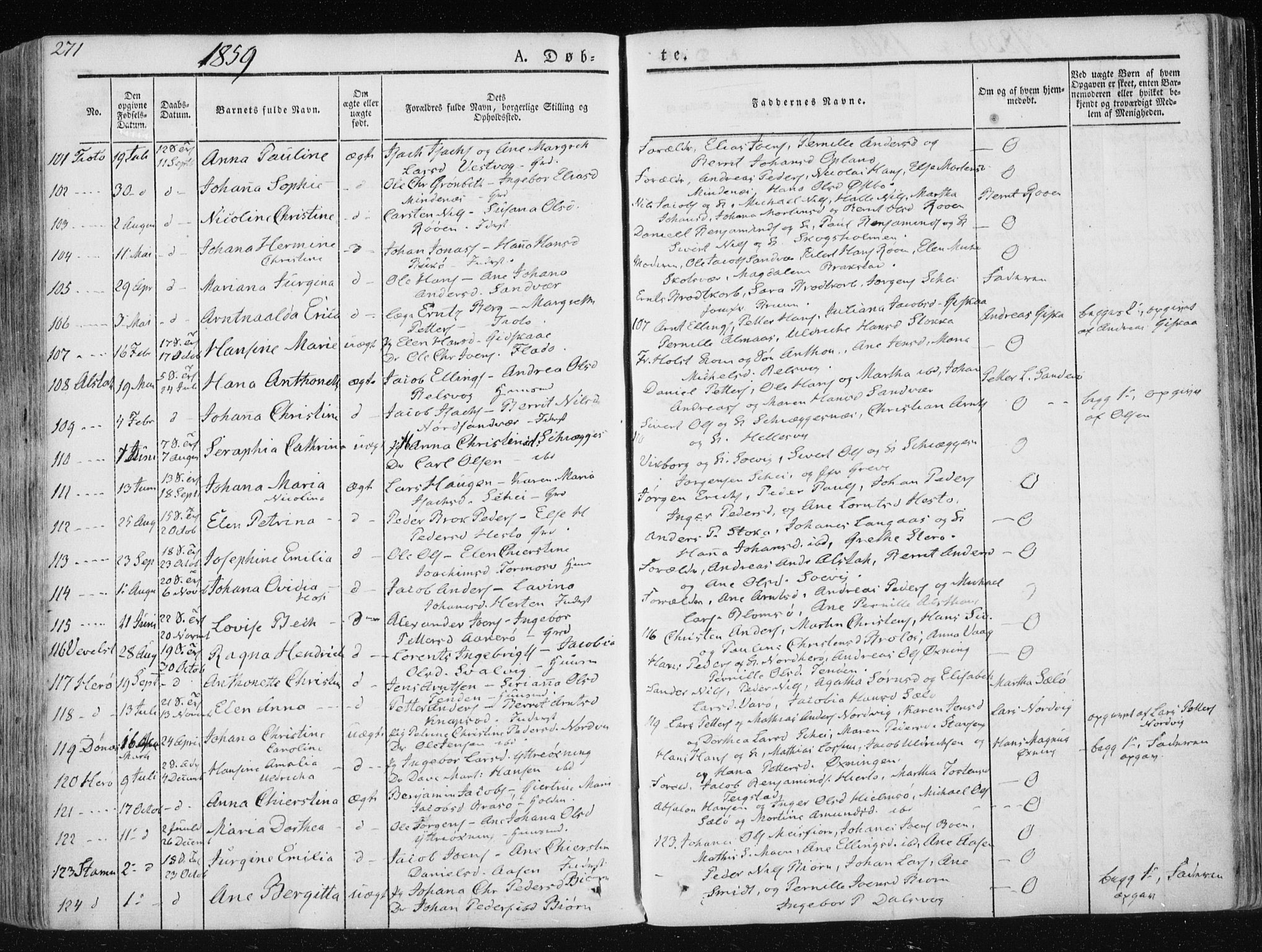 Ministerialprotokoller, klokkerbøker og fødselsregistre - Nordland, SAT/A-1459/830/L0446: Parish register (official) no. 830A10, 1831-1865, p. 271