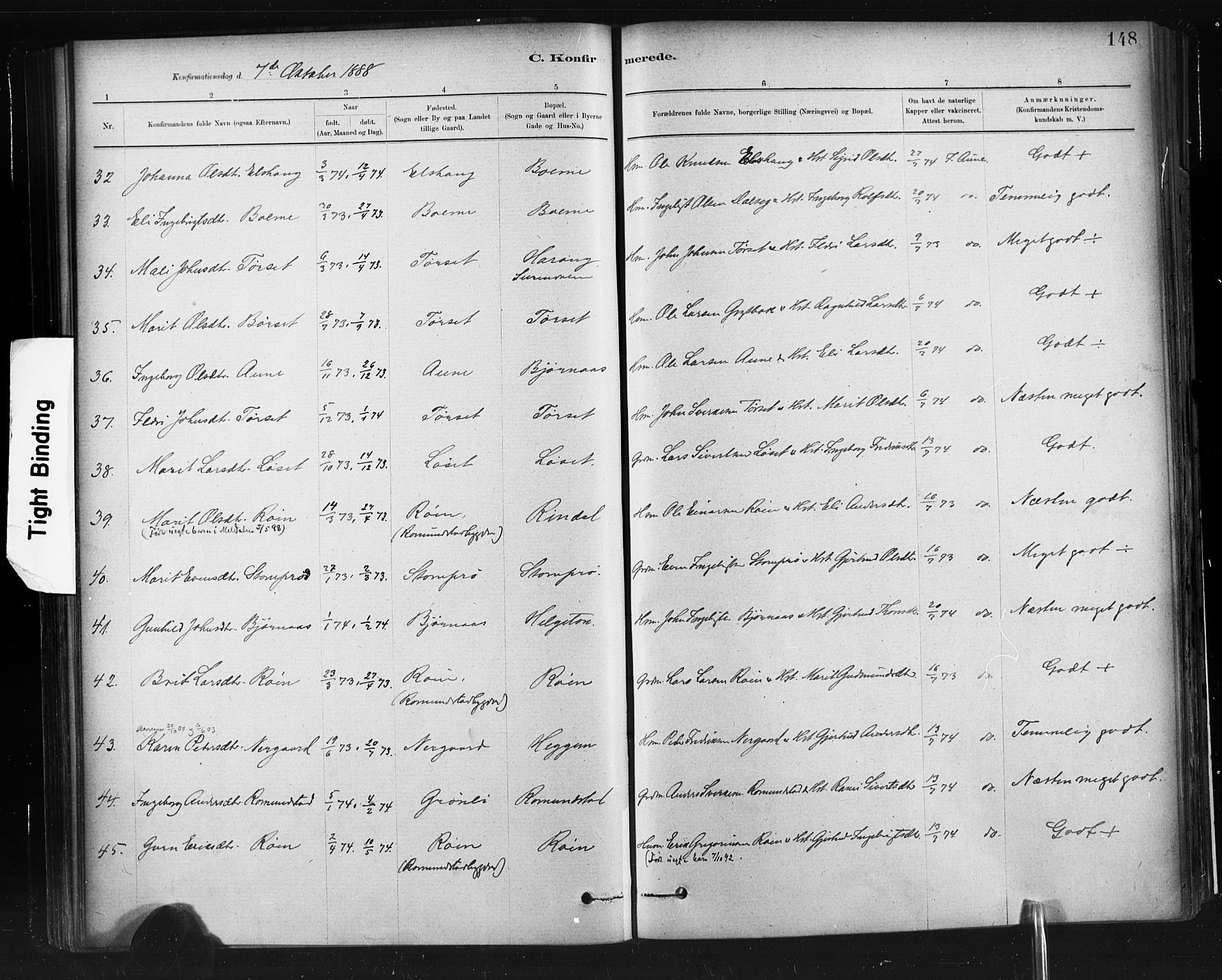 Ministerialprotokoller, klokkerbøker og fødselsregistre - Møre og Romsdal, AV/SAT-A-1454/598/L1069: Parish register (official) no. 598A03, 1882-1895, p. 148