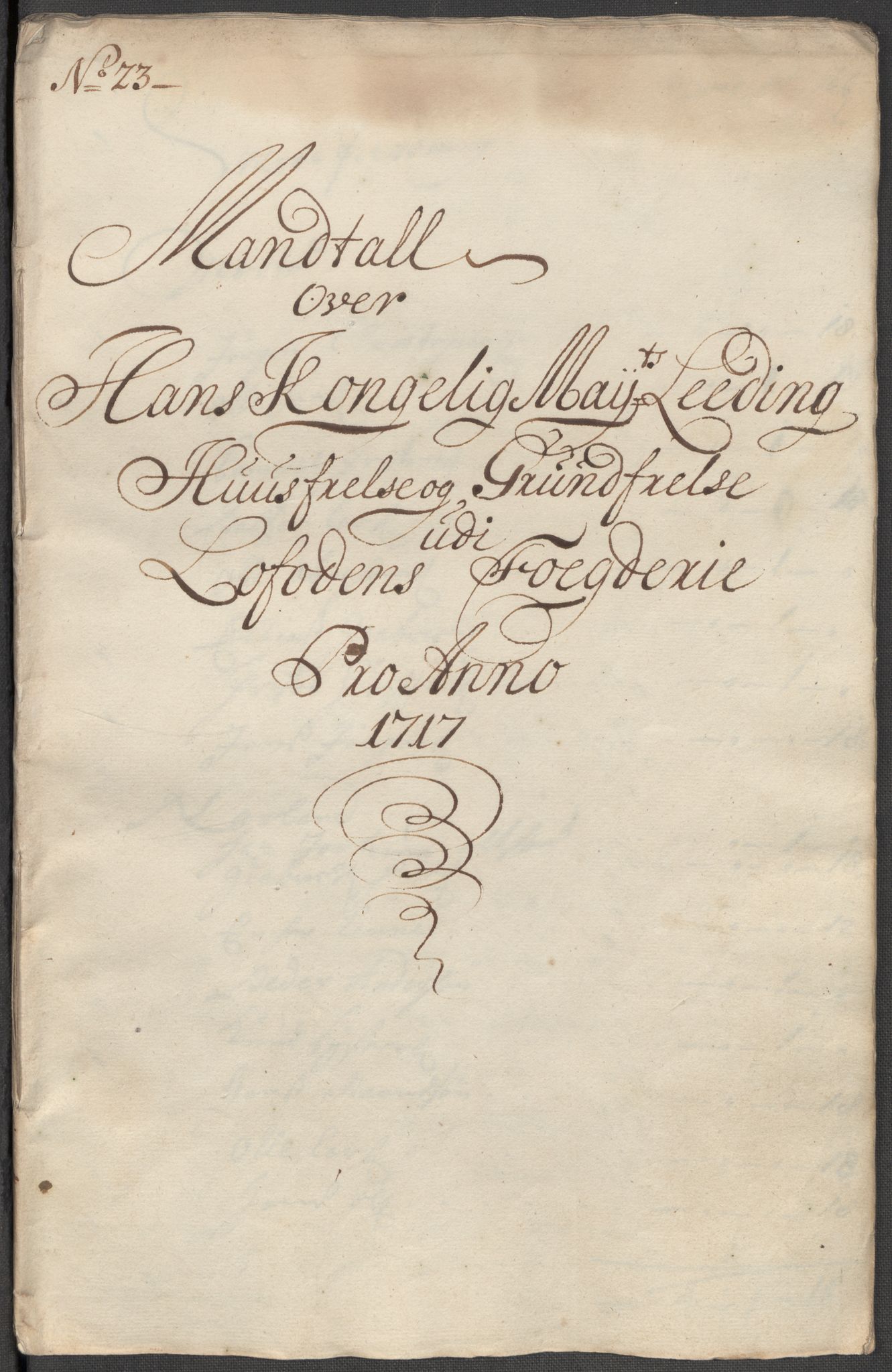 Rentekammeret inntil 1814, Reviderte regnskaper, Fogderegnskap, RA/EA-4092/R67/L4683: Fogderegnskap Vesterålen, Andenes og Lofoten, 1717, p. 169