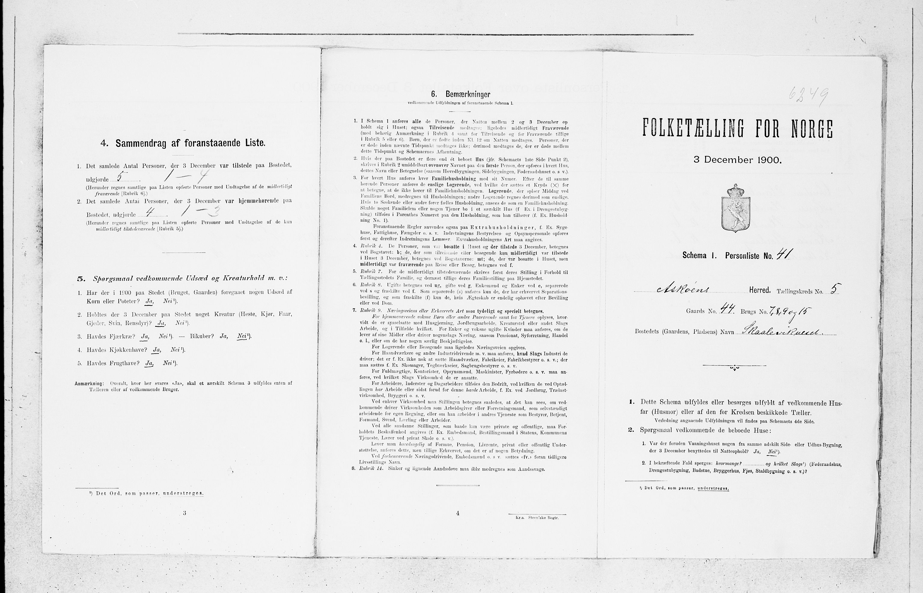 SAB, 1900 census for Askøy, 1900, p. 780