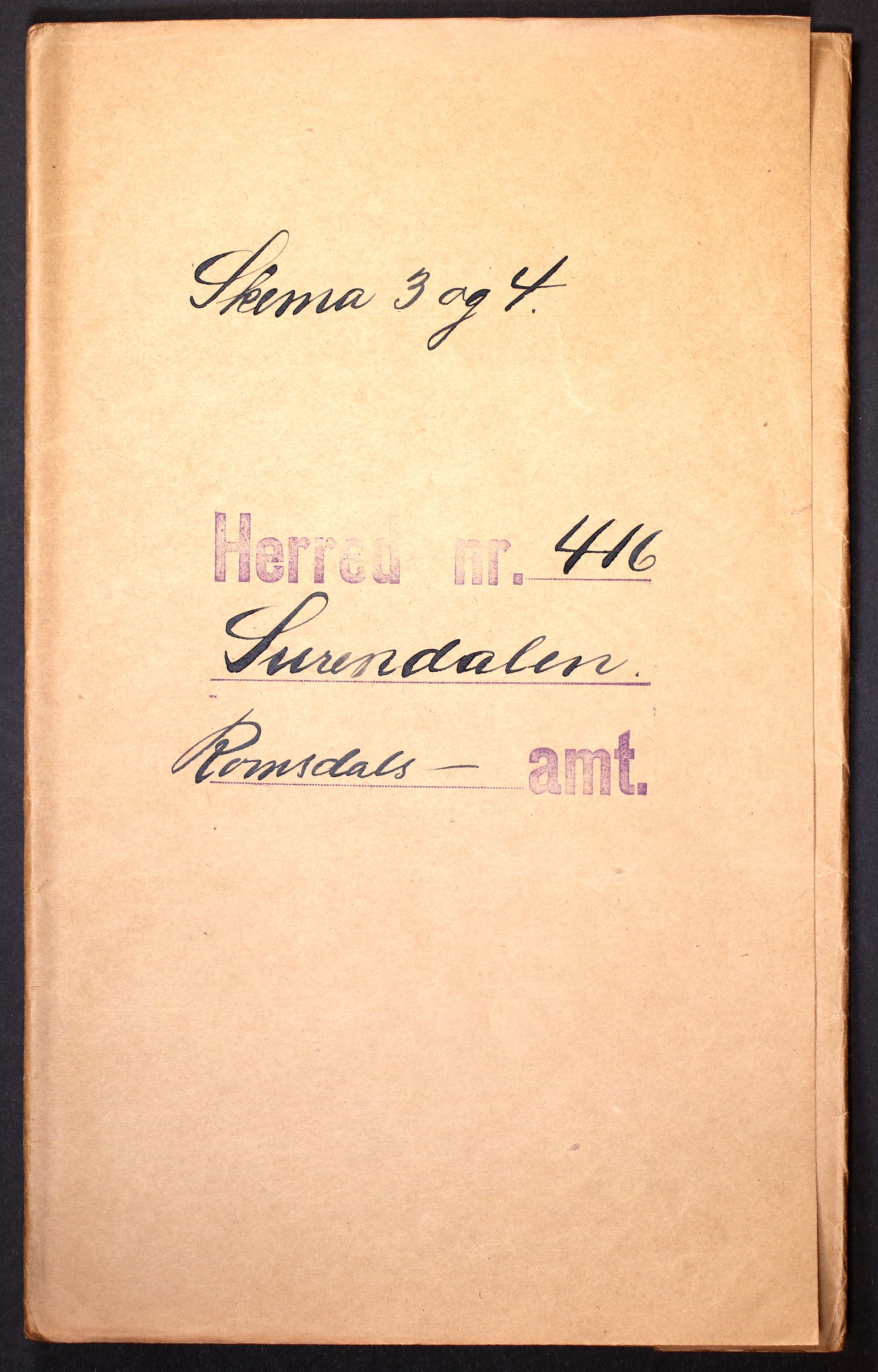 RA, 1910 census for Surnadal, 1910, p. 1