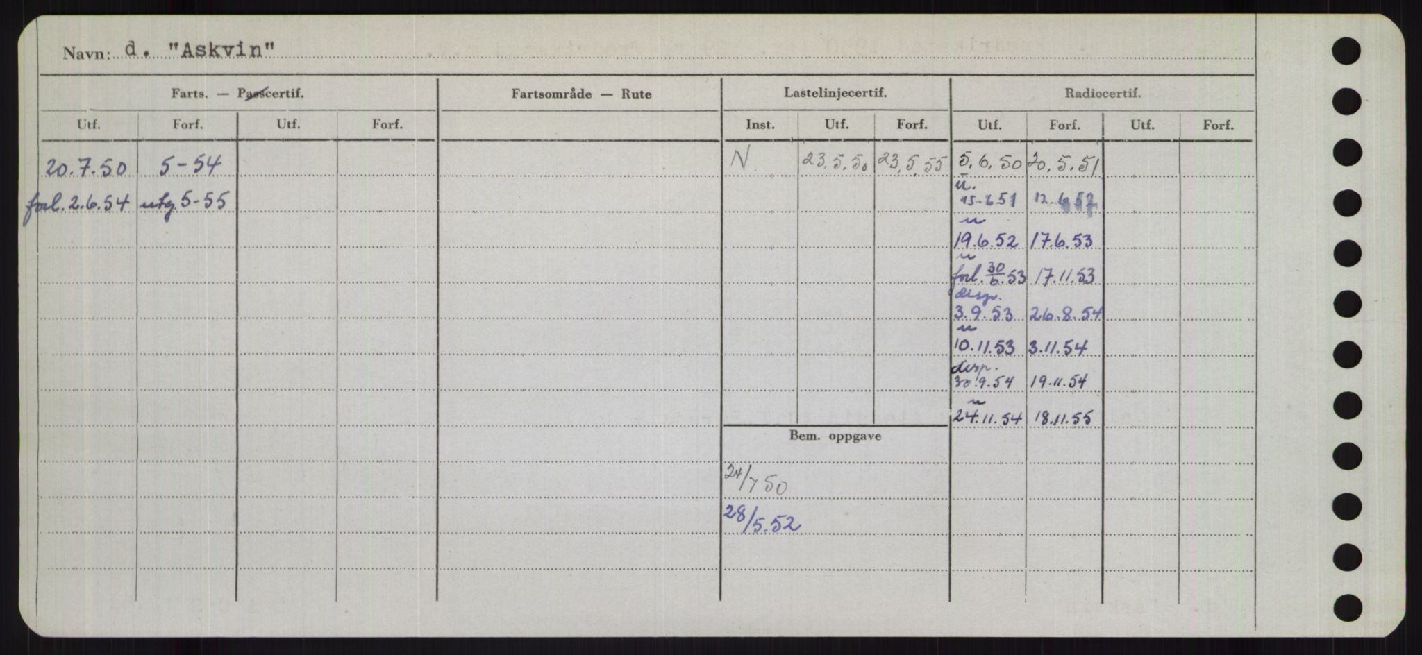 Sjøfartsdirektoratet med forløpere, Skipsmålingen, AV/RA-S-1627/H/Hb/L0001: Fartøy, A-D, p. 96