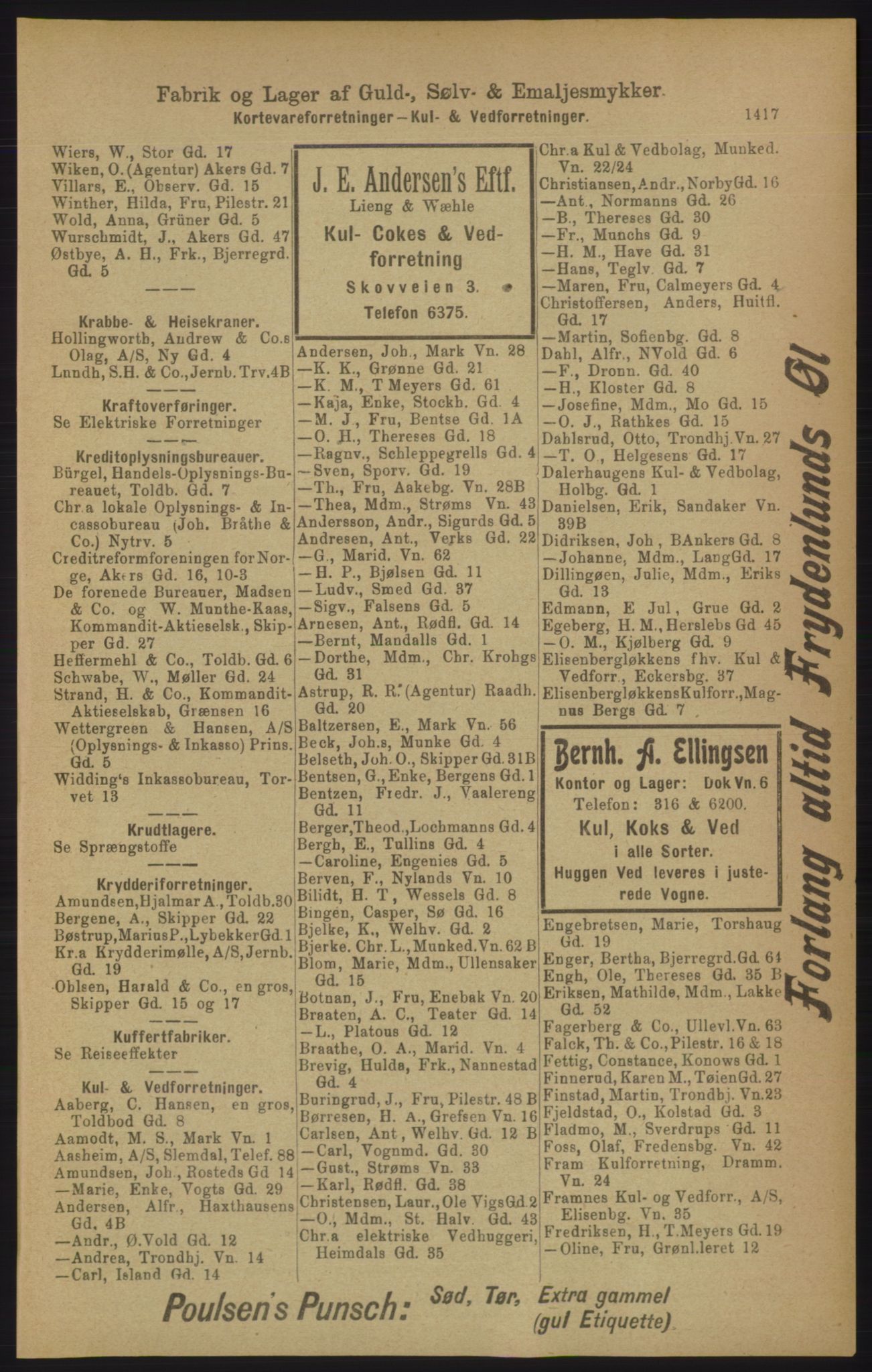 Kristiania/Oslo adressebok, PUBL/-, 1906, p. 1417