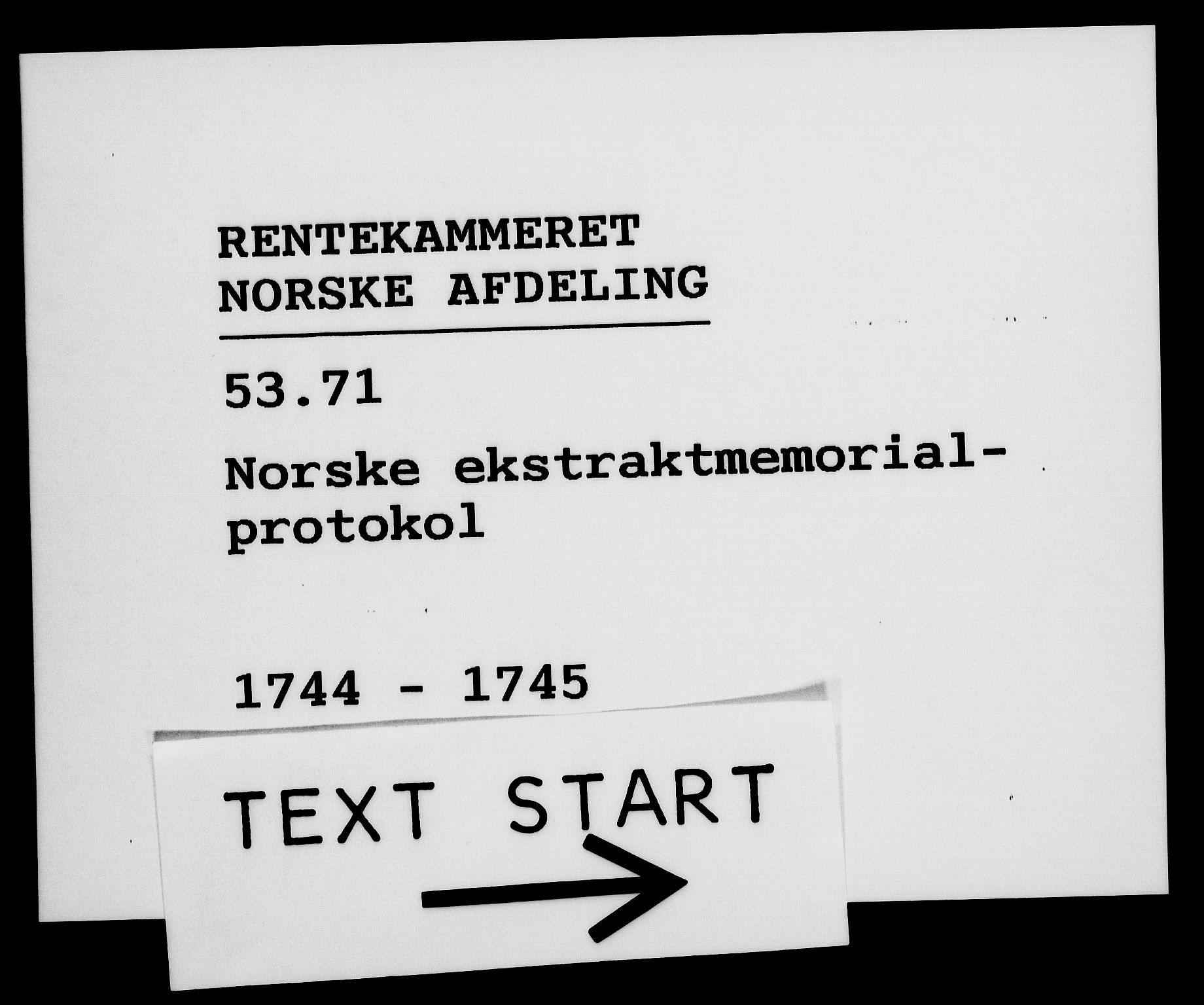 Rentekammeret, Kammerkanselliet, RA/EA-3111/G/Gh/Gha/L0026: Norsk ekstraktmemorialprotokoll (merket RK 53.71), 1744-1745