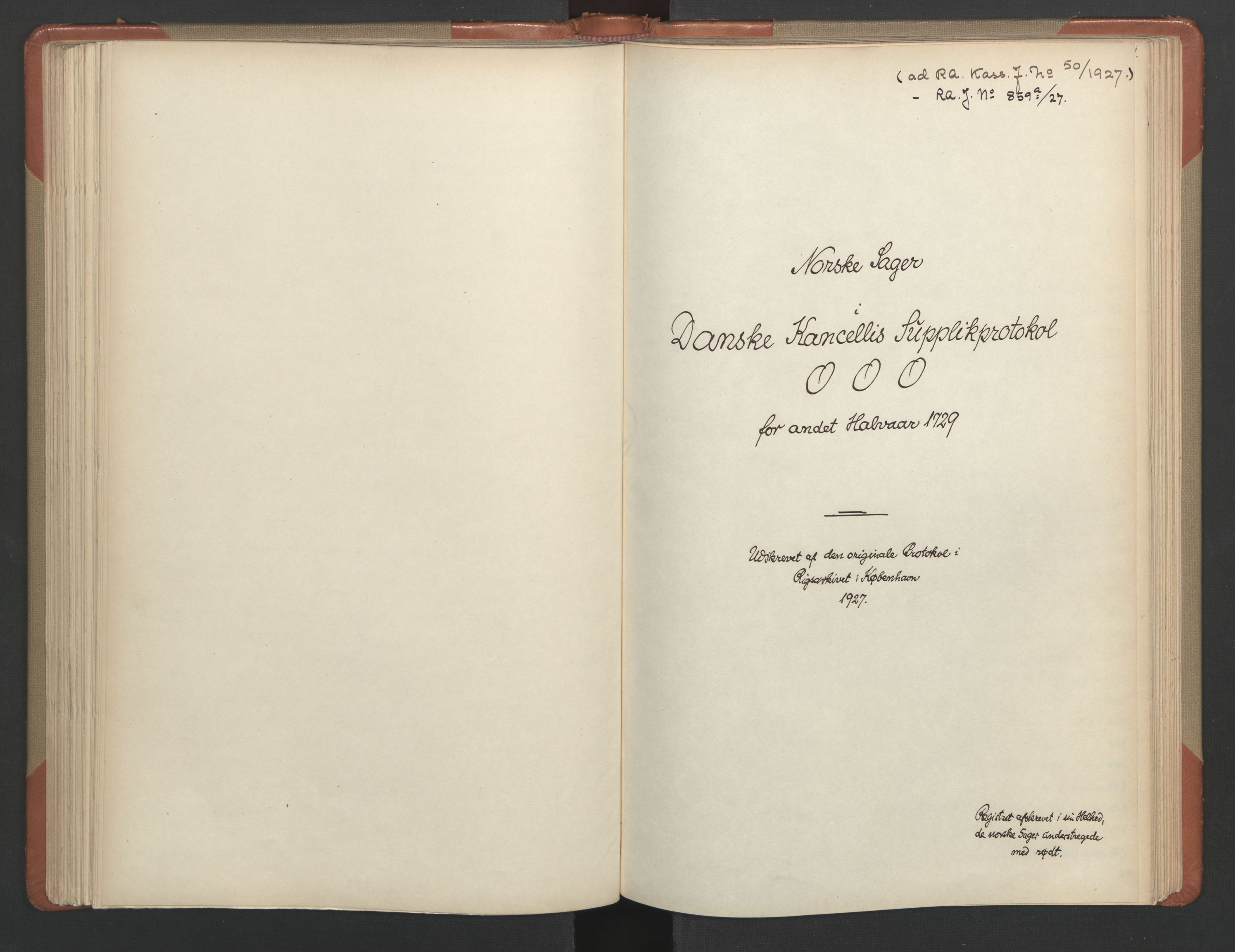 Avskriftsamlingen, AV/RA-EA-4022/F/Fa/L0092: Supplikker, 1729, p. 121