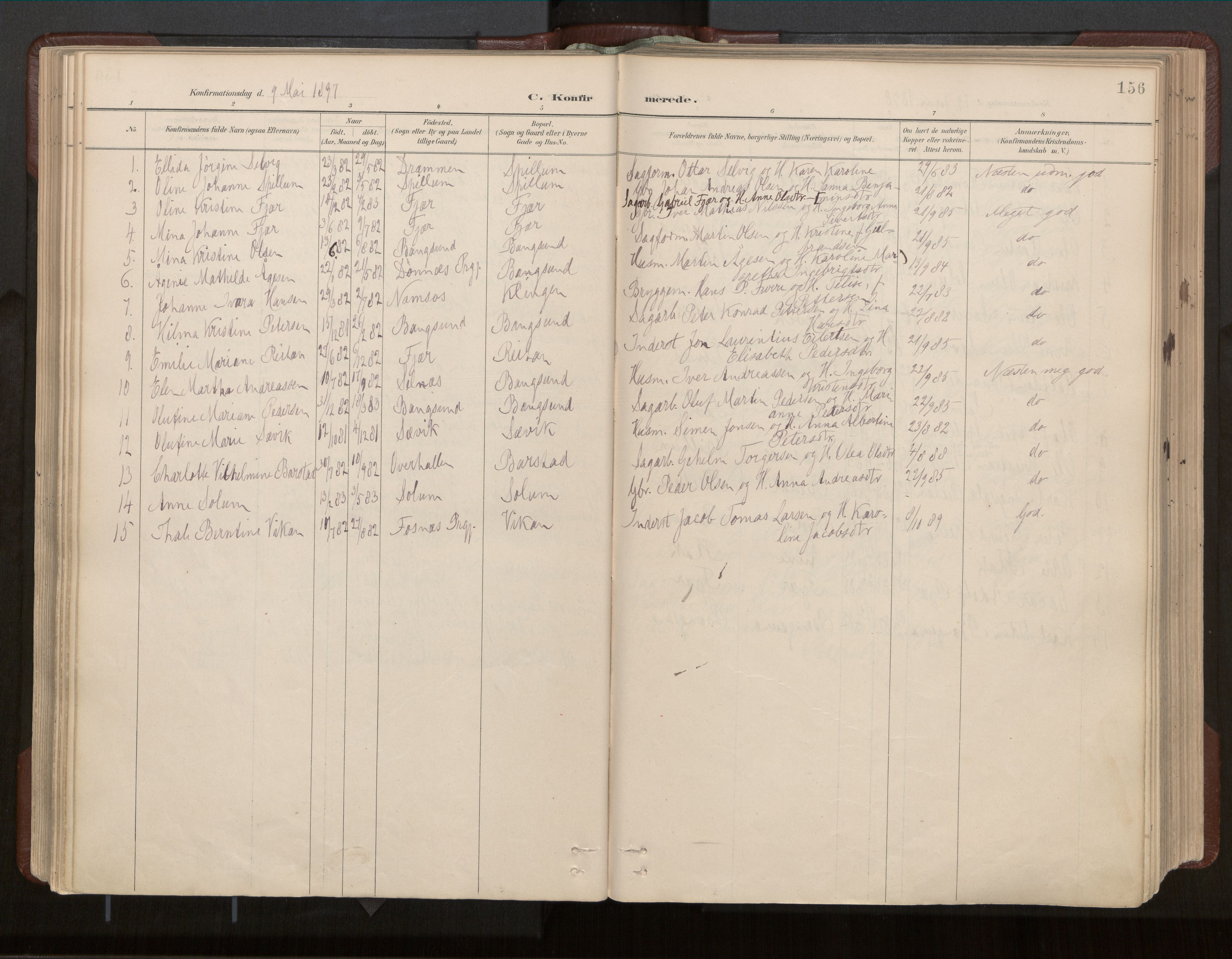 Ministerialprotokoller, klokkerbøker og fødselsregistre - Nord-Trøndelag, SAT/A-1458/770/L0589: Parish register (official) no. 770A03, 1887-1929, p. 156