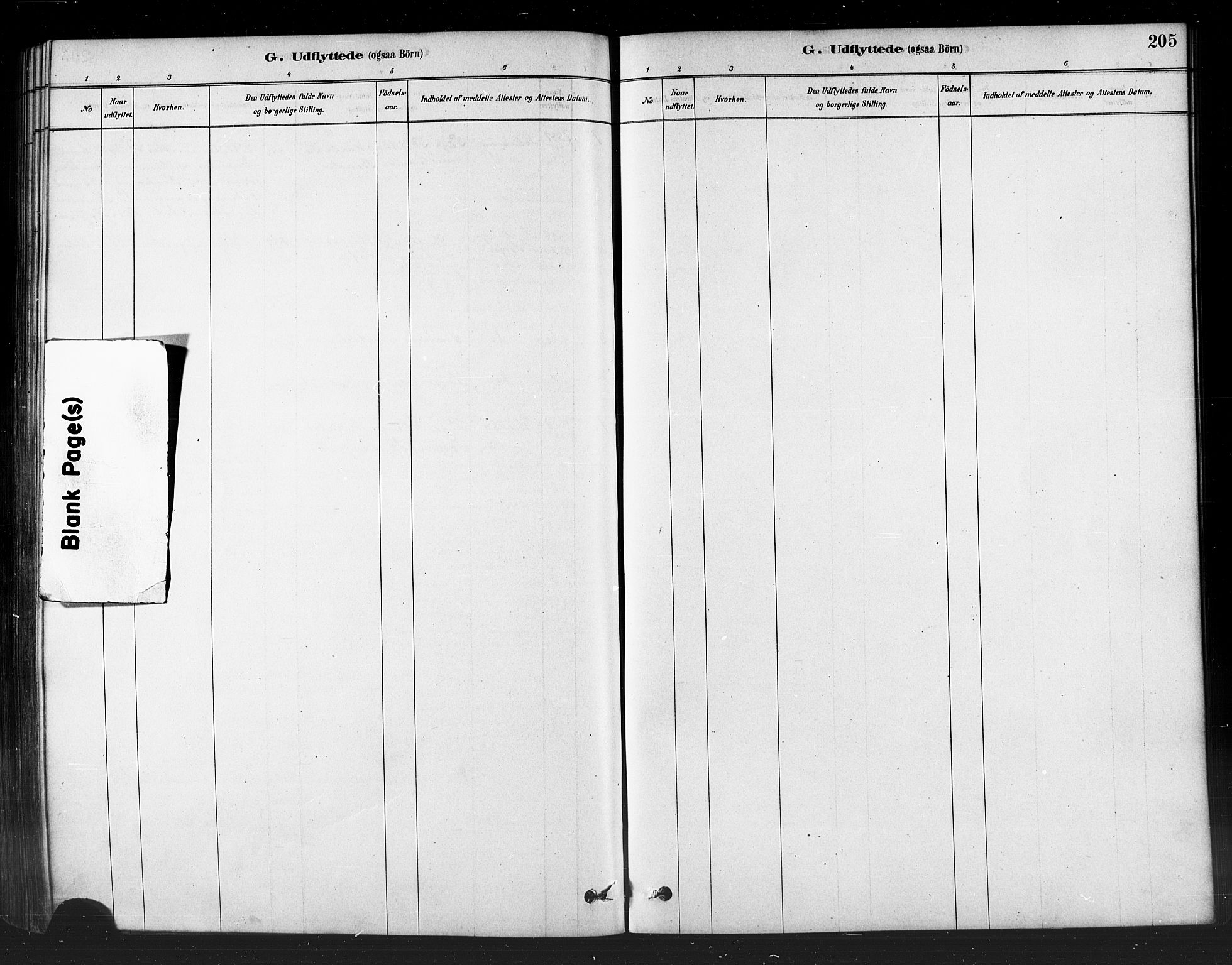 Kistrand/Porsanger sokneprestembete, SATØ/S-1351/H/Ha/L0007.kirke: Parish register (official) no. 7, 1881-1889, p. 205