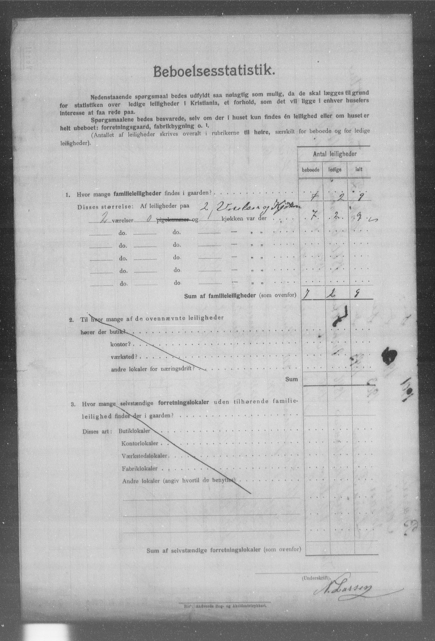 OBA, Municipal Census 1904 for Kristiania, 1904, p. 1807