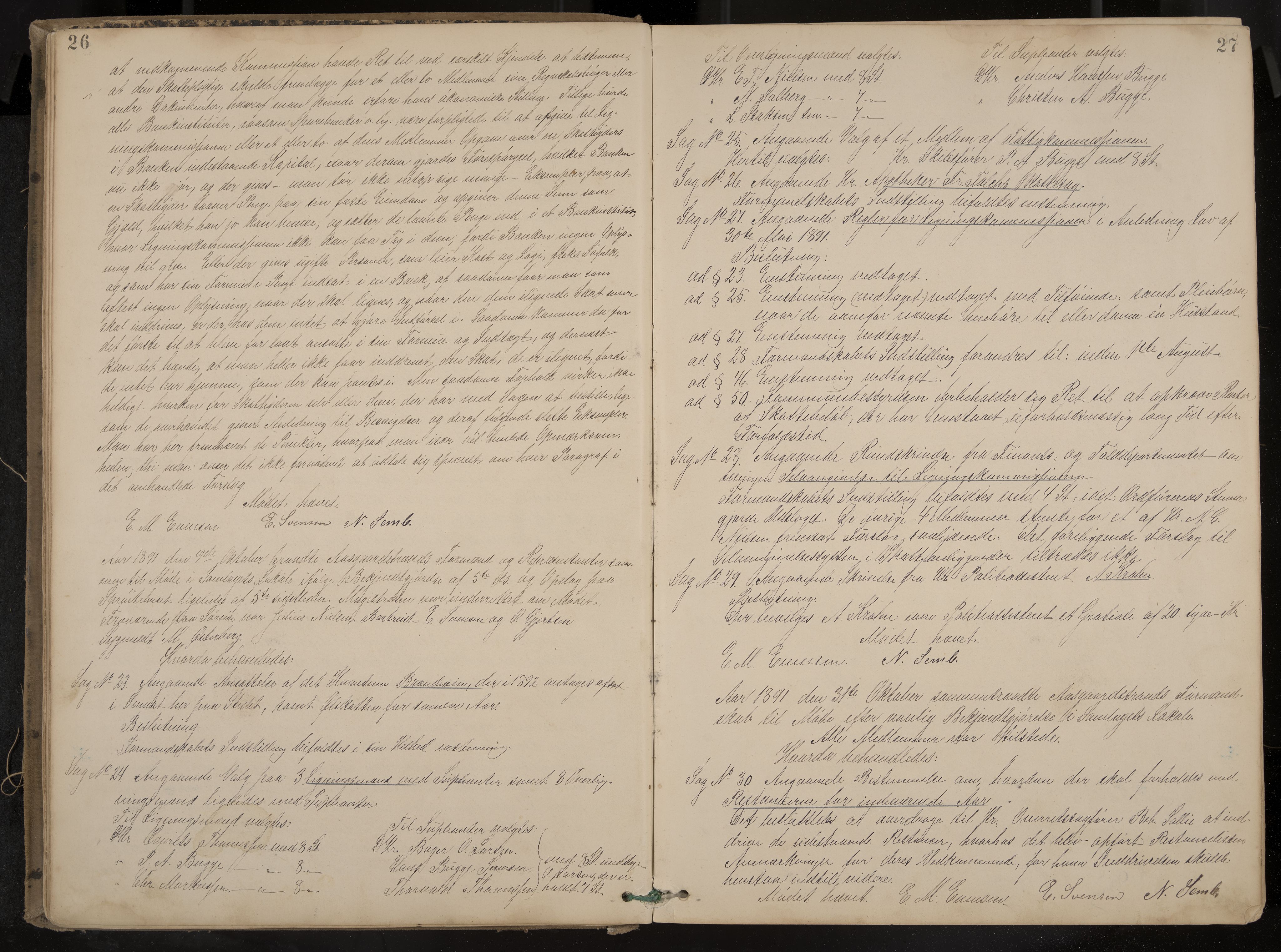 Åsgårdstrand formannskap og sentraladministrasjon, IKAK/0704021/A/L0003: Møtebok med register, 1890-1908, p. 26-27