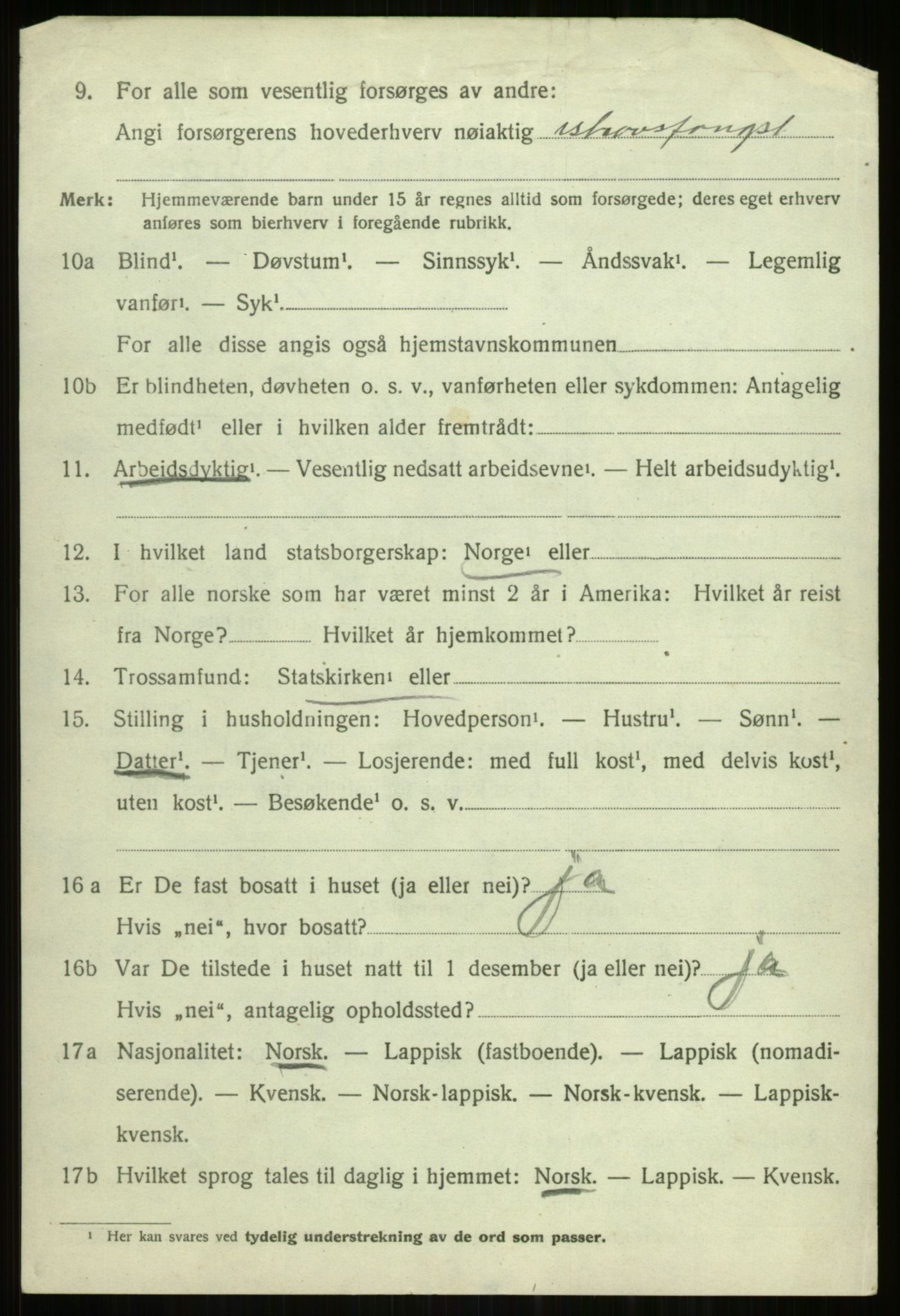 SATØ, 1920 census for Tromsøysund, 1920, p. 3825