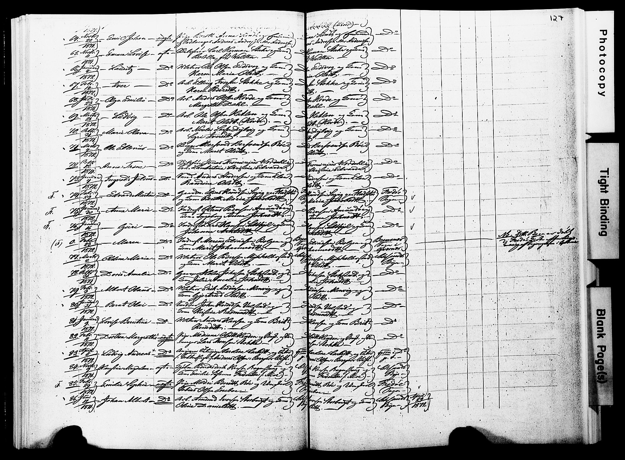 Ministerialprotokoller, klokkerbøker og fødselsregistre - Møre og Romsdal, AV/SAT-A-1454/572/L0857: Parish register (official) no. 572D01, 1866-1872, p. 126-127