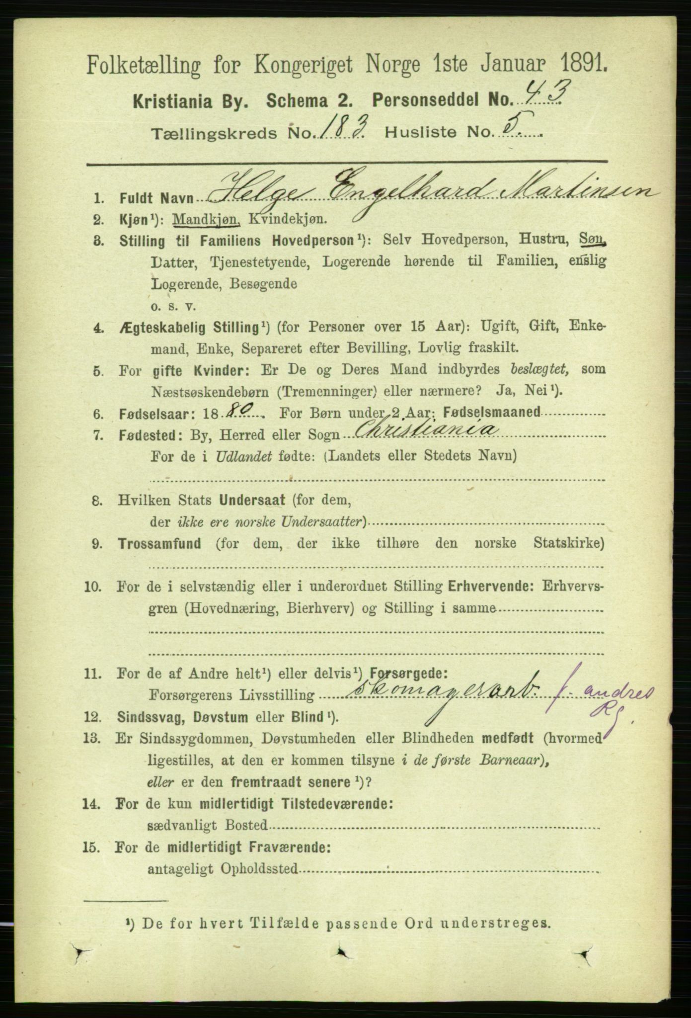 RA, 1891 census for 0301 Kristiania, 1891, p. 109456