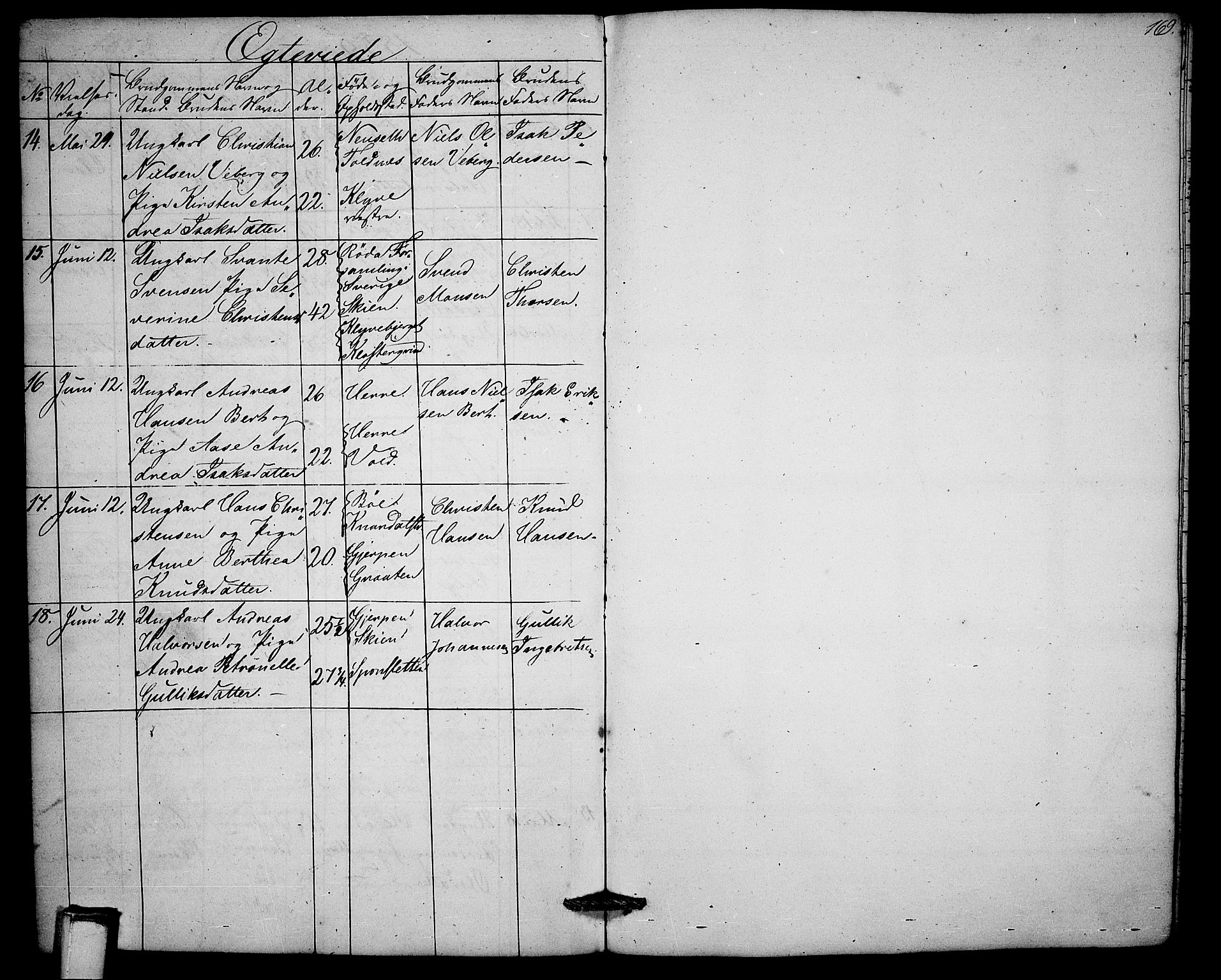 Solum kirkebøker, SAKO/A-306/G/Ga/L0003: Parish register (copy) no. I 3, 1848-1859, p. 169