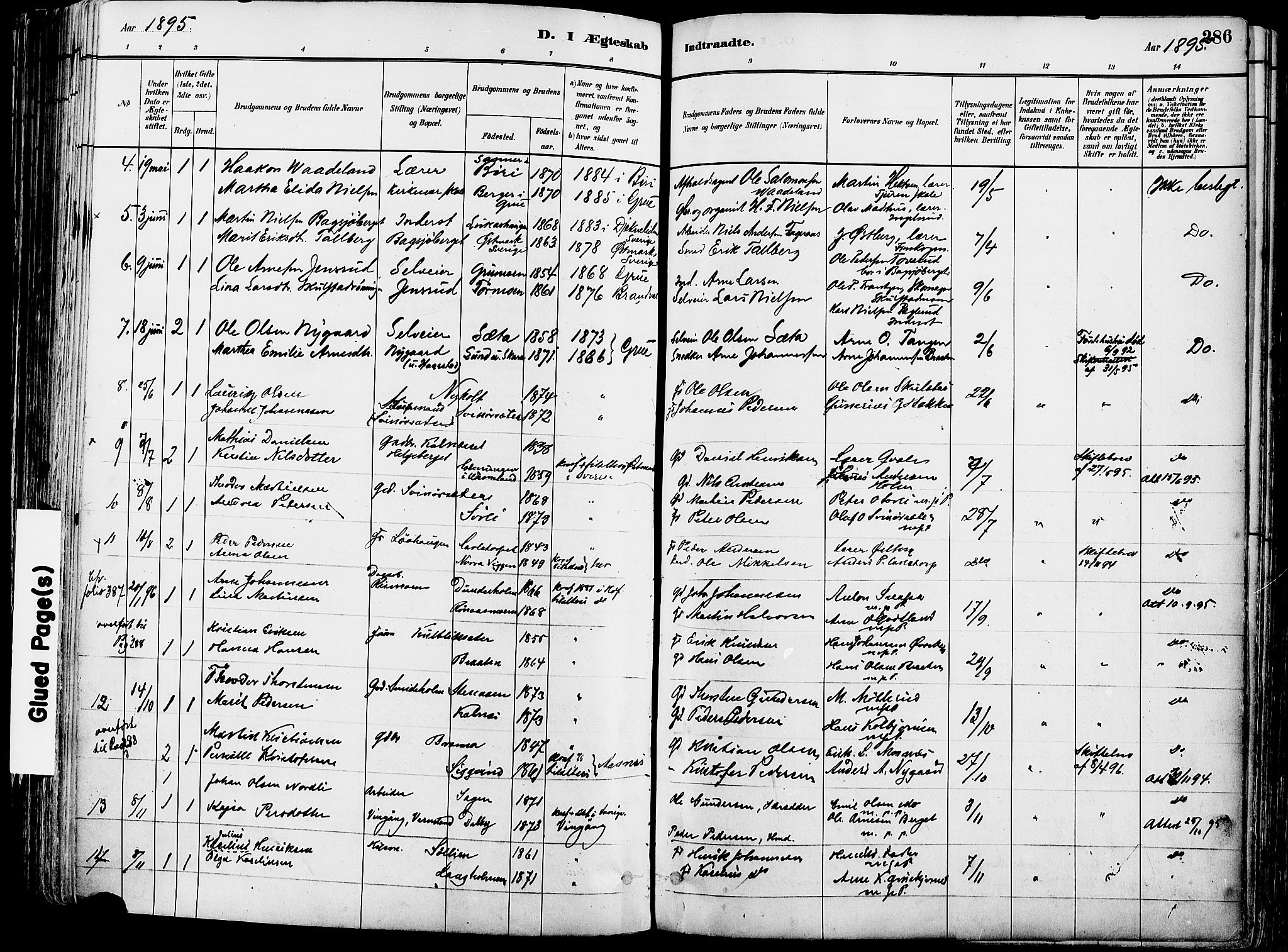 Grue prestekontor, AV/SAH-PREST-036/H/Ha/Haa/L0012: Parish register (official) no. 12, 1881-1897, p. 286