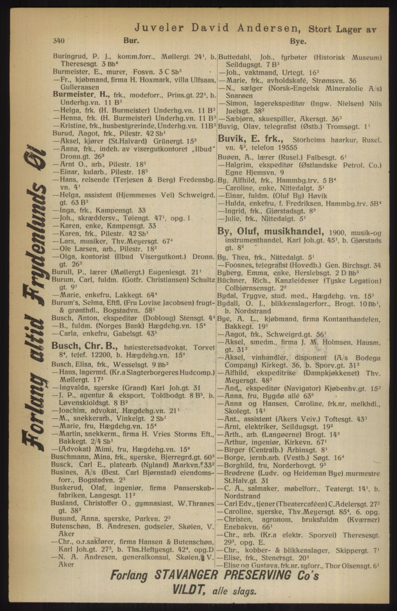 Kristiania/Oslo adressebok, PUBL/-, 1914, p. 340