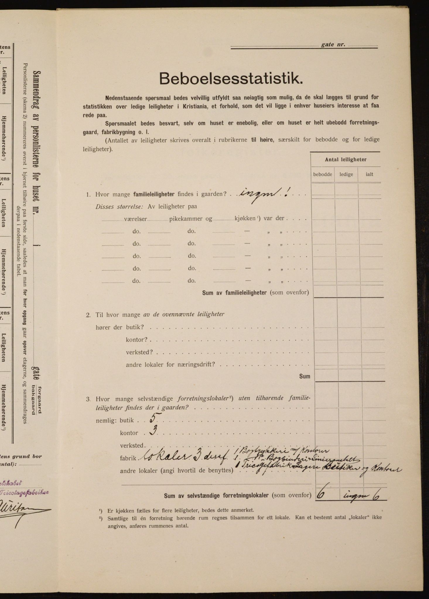 OBA, Municipal Census 1912 for Kristiania, 1912, p. 1372