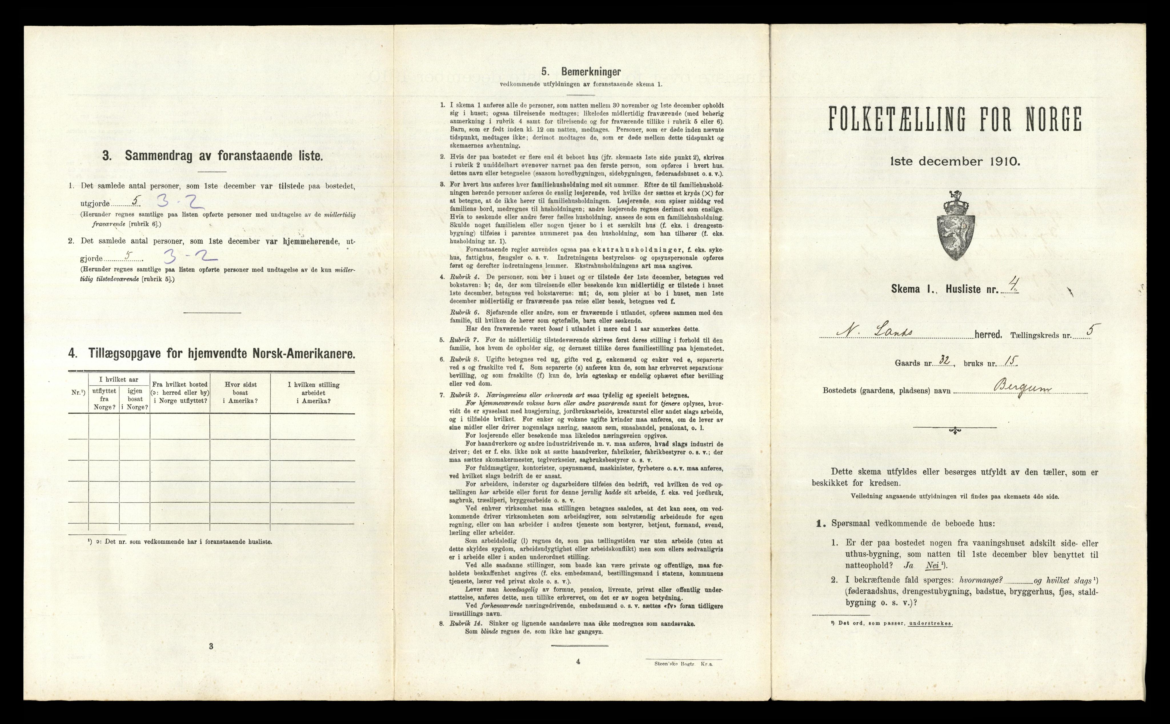 RA, 1910 census for Nordre Land, 1910, p. 467