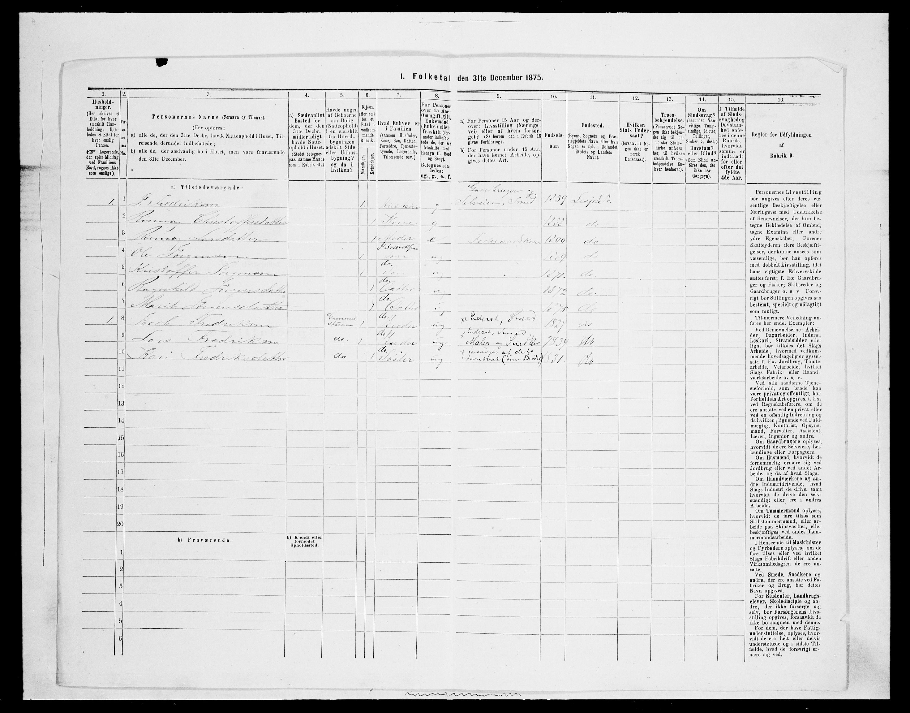 SAH, 1875 census for 0512P Lesja, 1875, p. 374